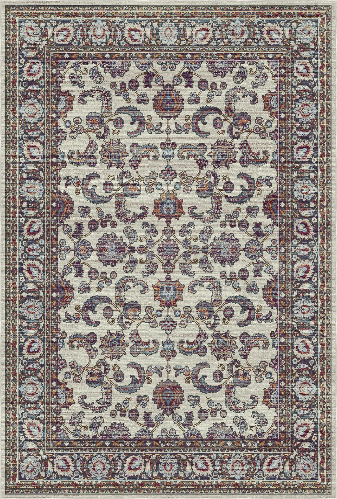 Royal Vine Ivory Floral Rug