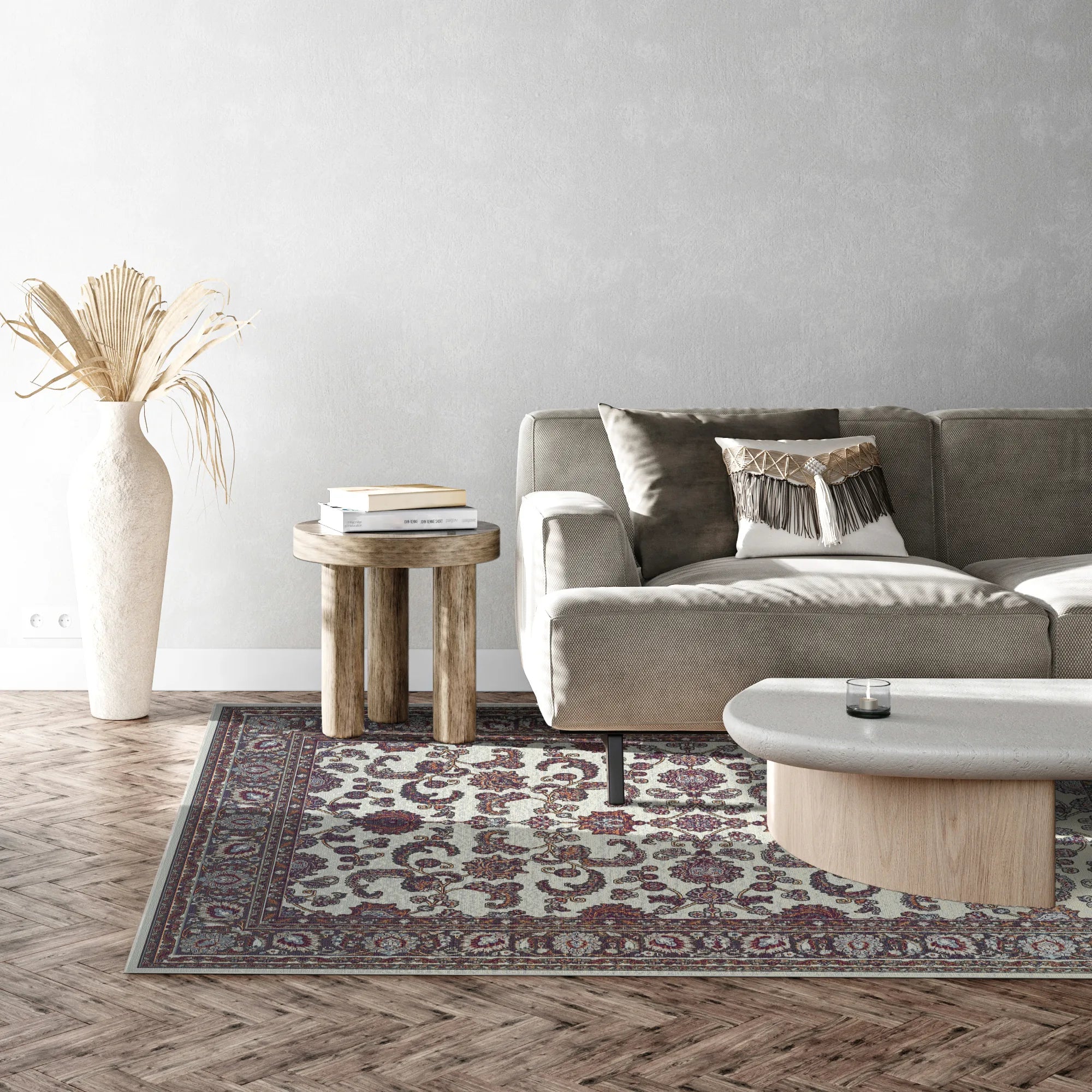 Royal Vine Amber Floral Rug