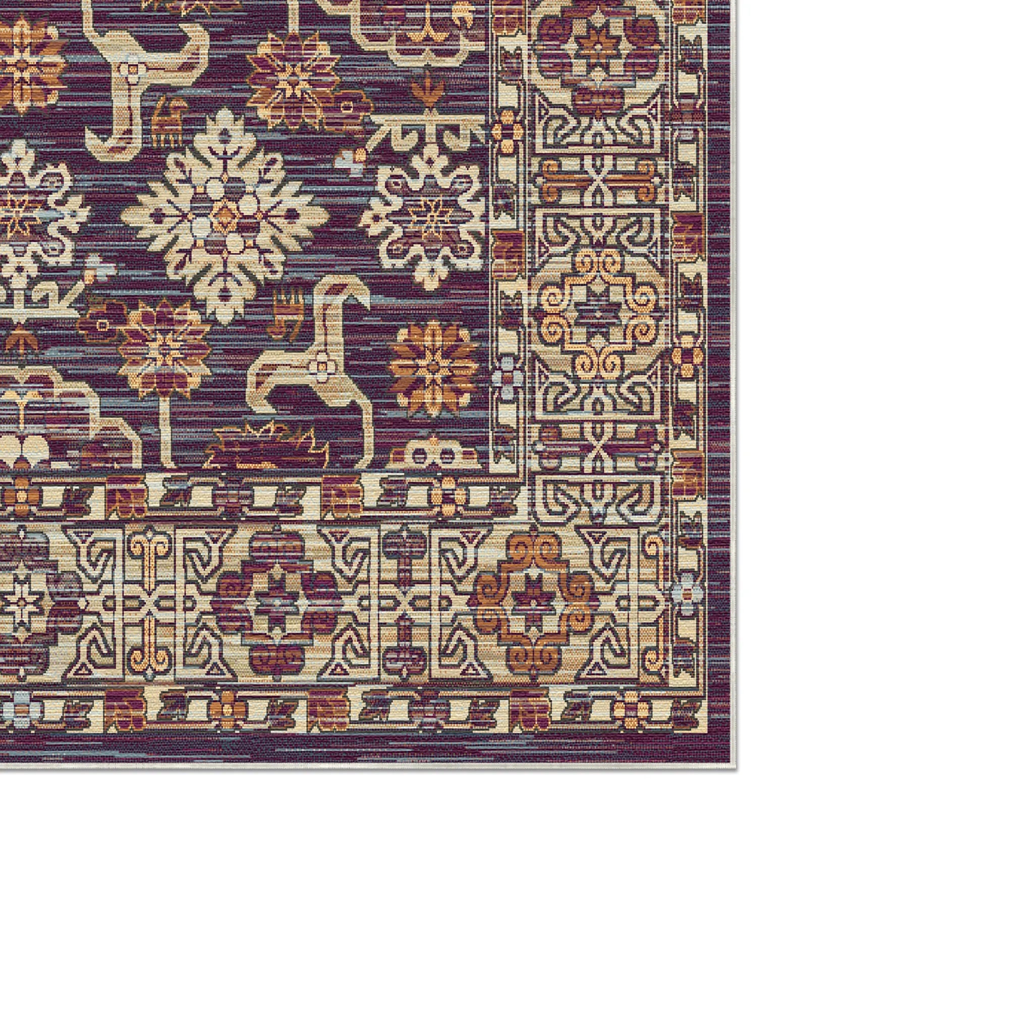 Caspian Dusk Geometric Tribal Rug