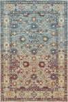 Caspian Amber Geometric Tribal Rug Azure