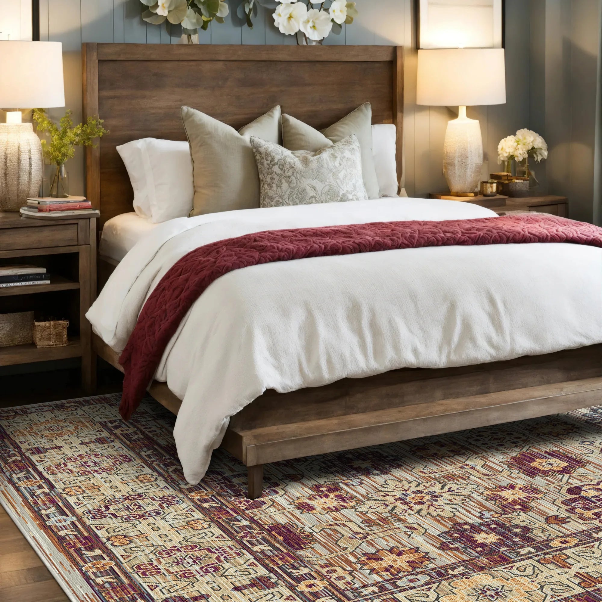 Caspian Amber Geometric Tribal Rug