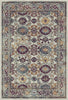 Antique Bone Palmette Floral Rug 