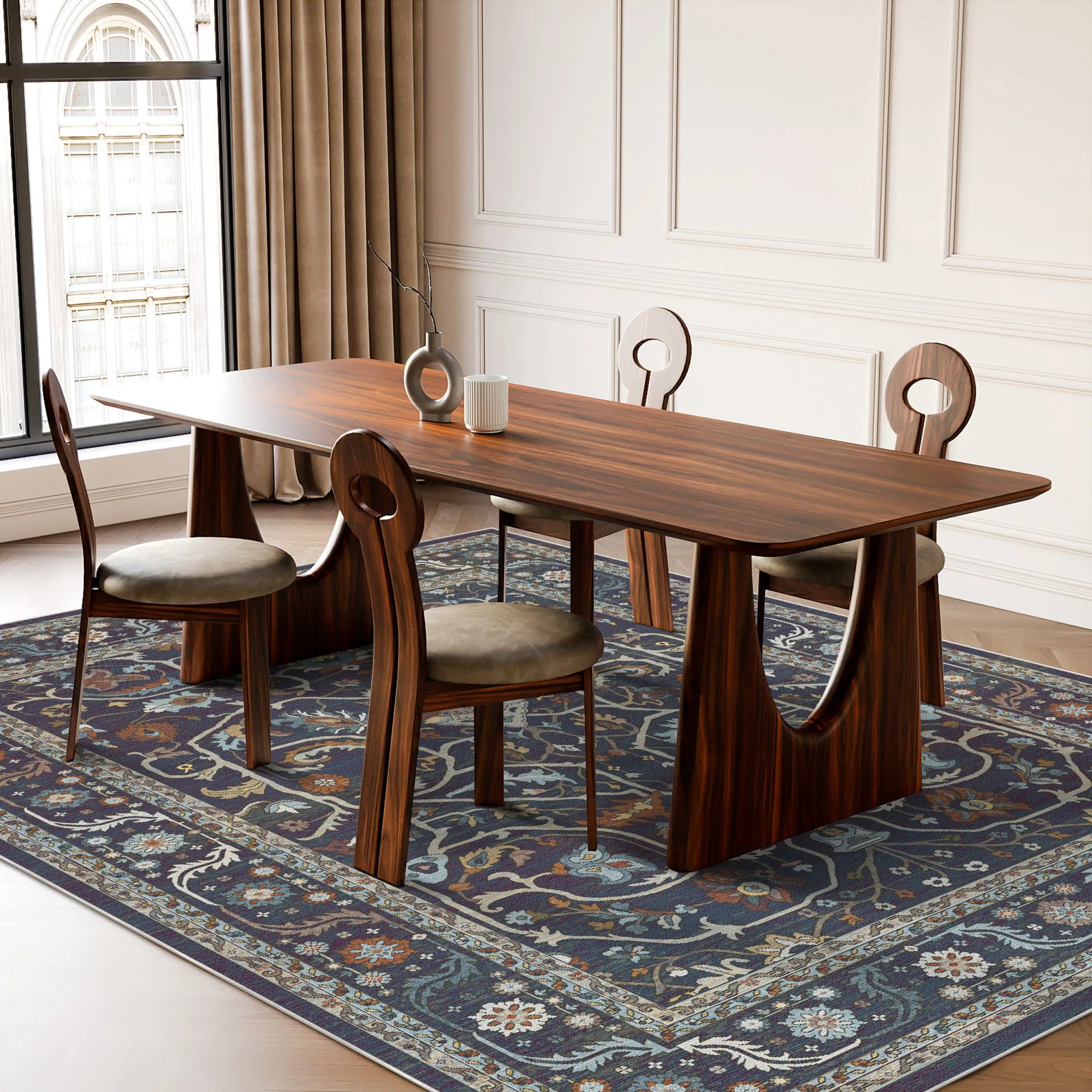 Imperial Vine Indigo Palace Rug