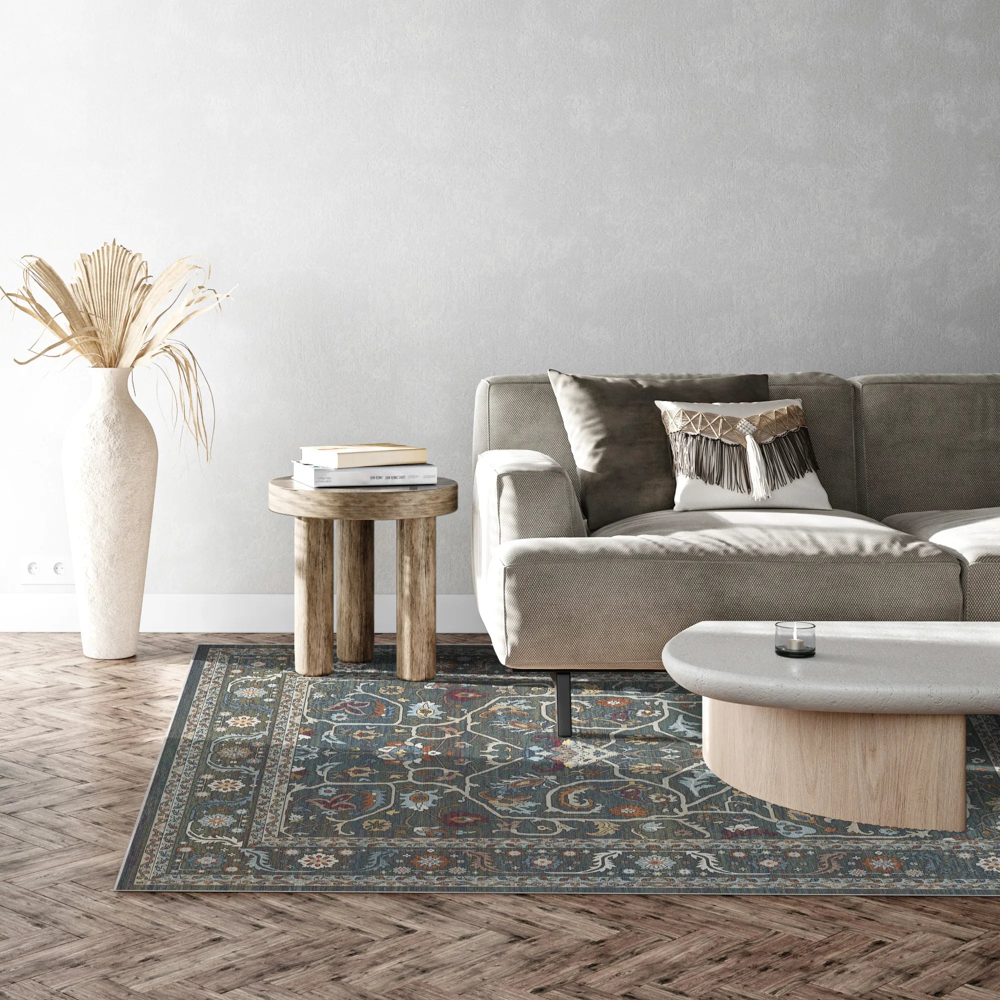 Imperial Vine Sage Palace Rug