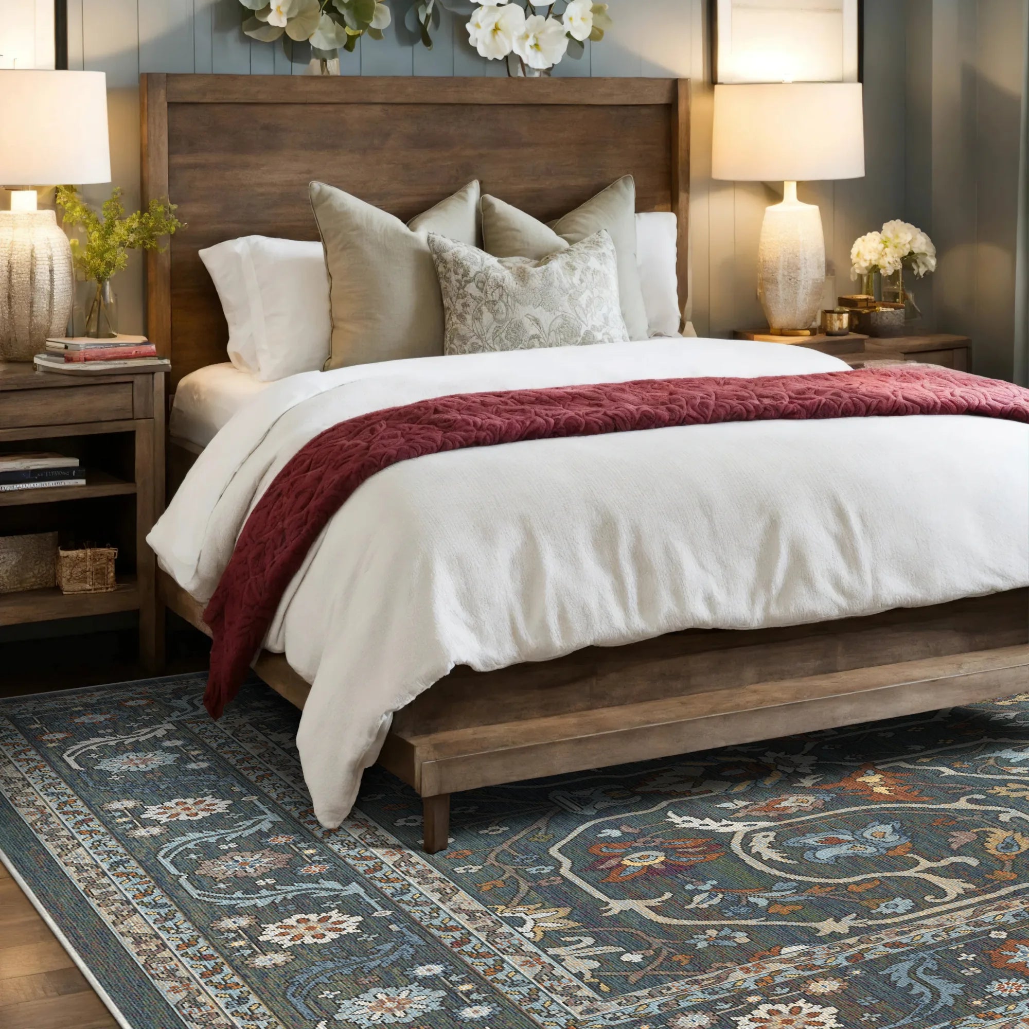 Imperial Vine Sage Palace Rug