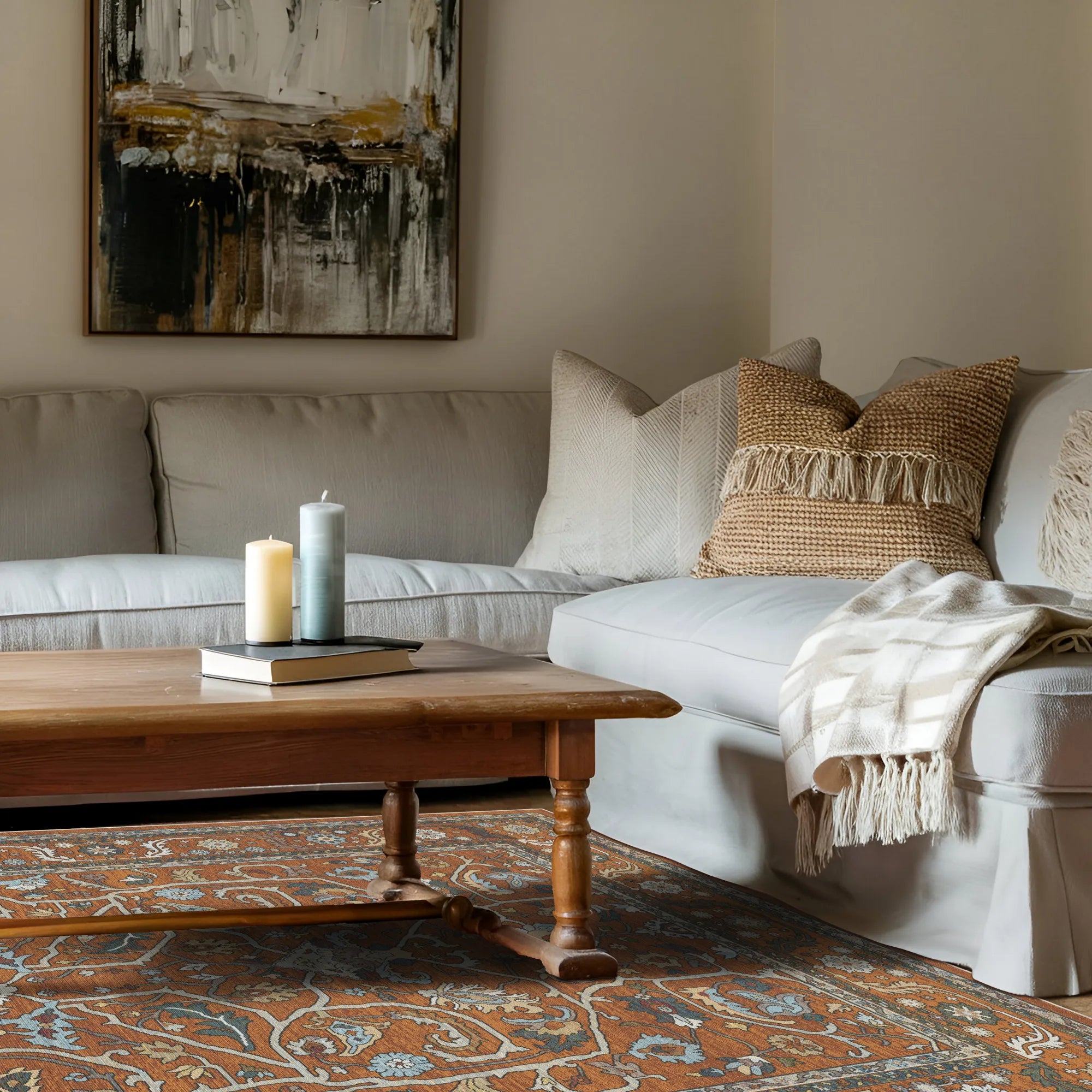Imperial Vine Saffron Palace Rug