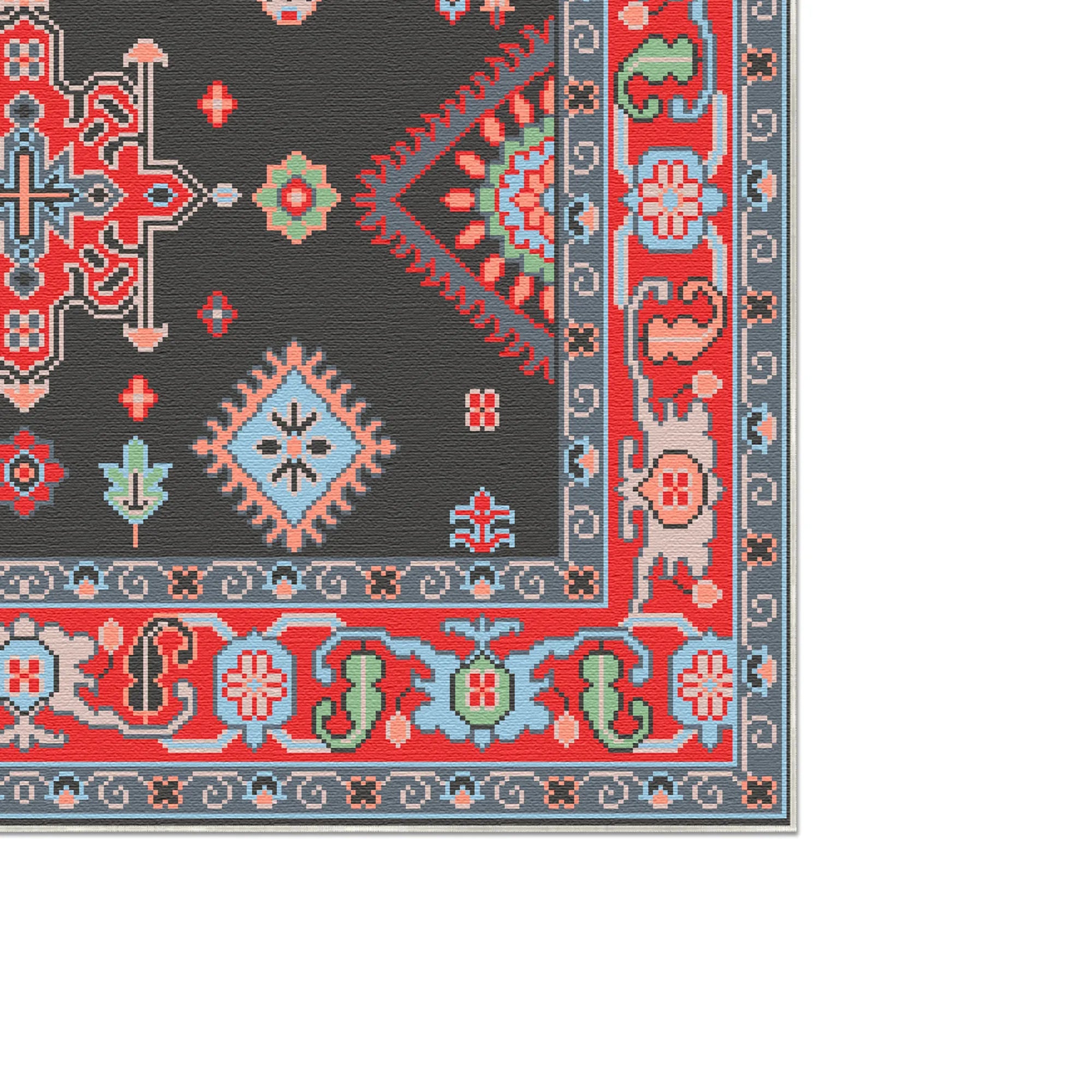 Ararat Obsidian Medallion Tribal Rug