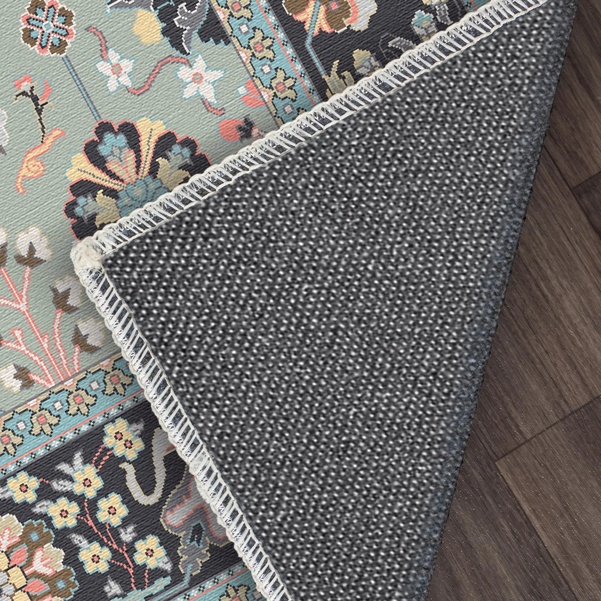 Aetheria Aqua Garden Floral Rug