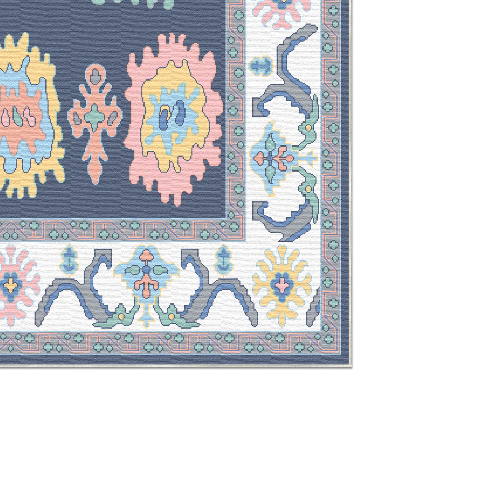 Aura Indigo Pop Geometric Rug
