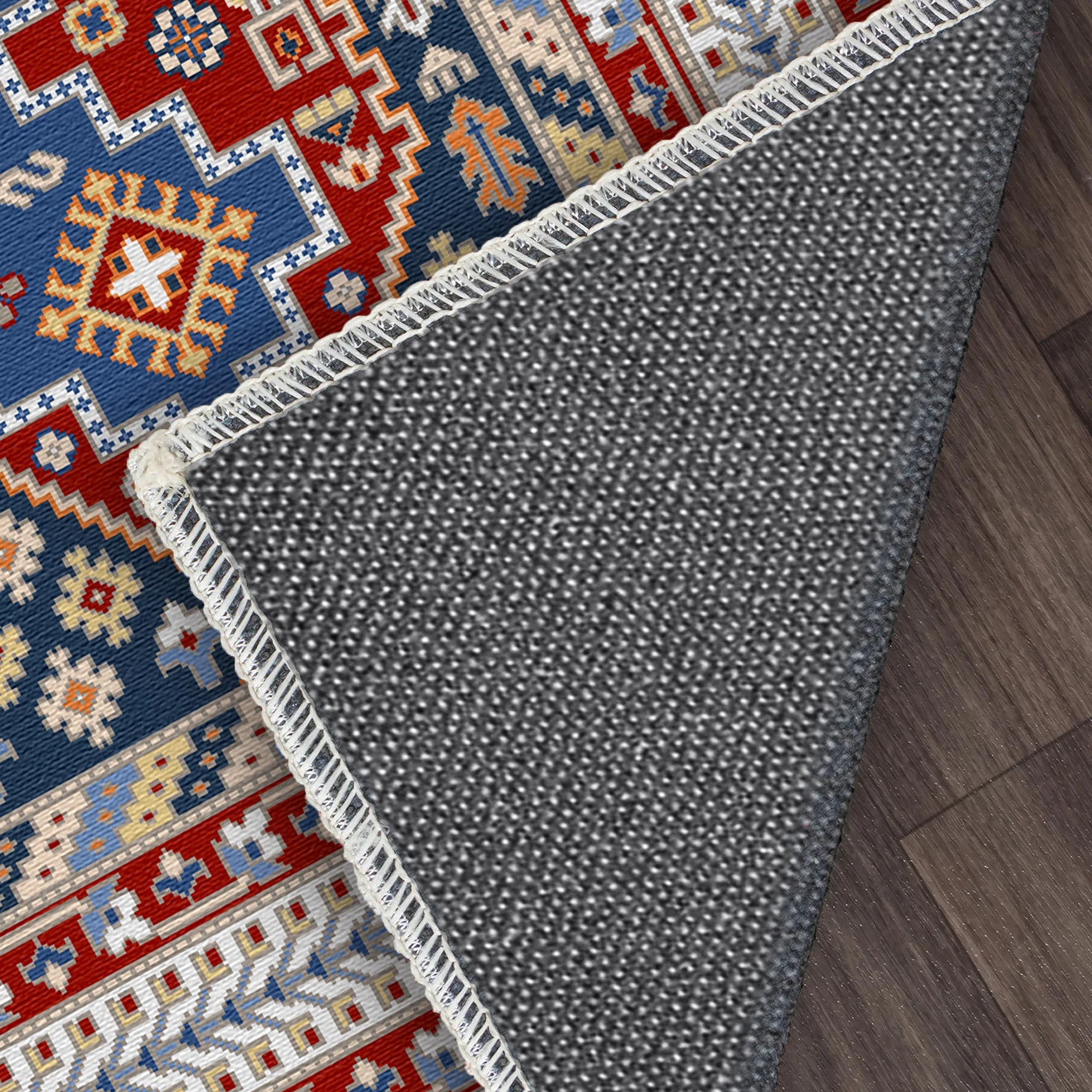 Lyra Crimson Shield Geometric Rug