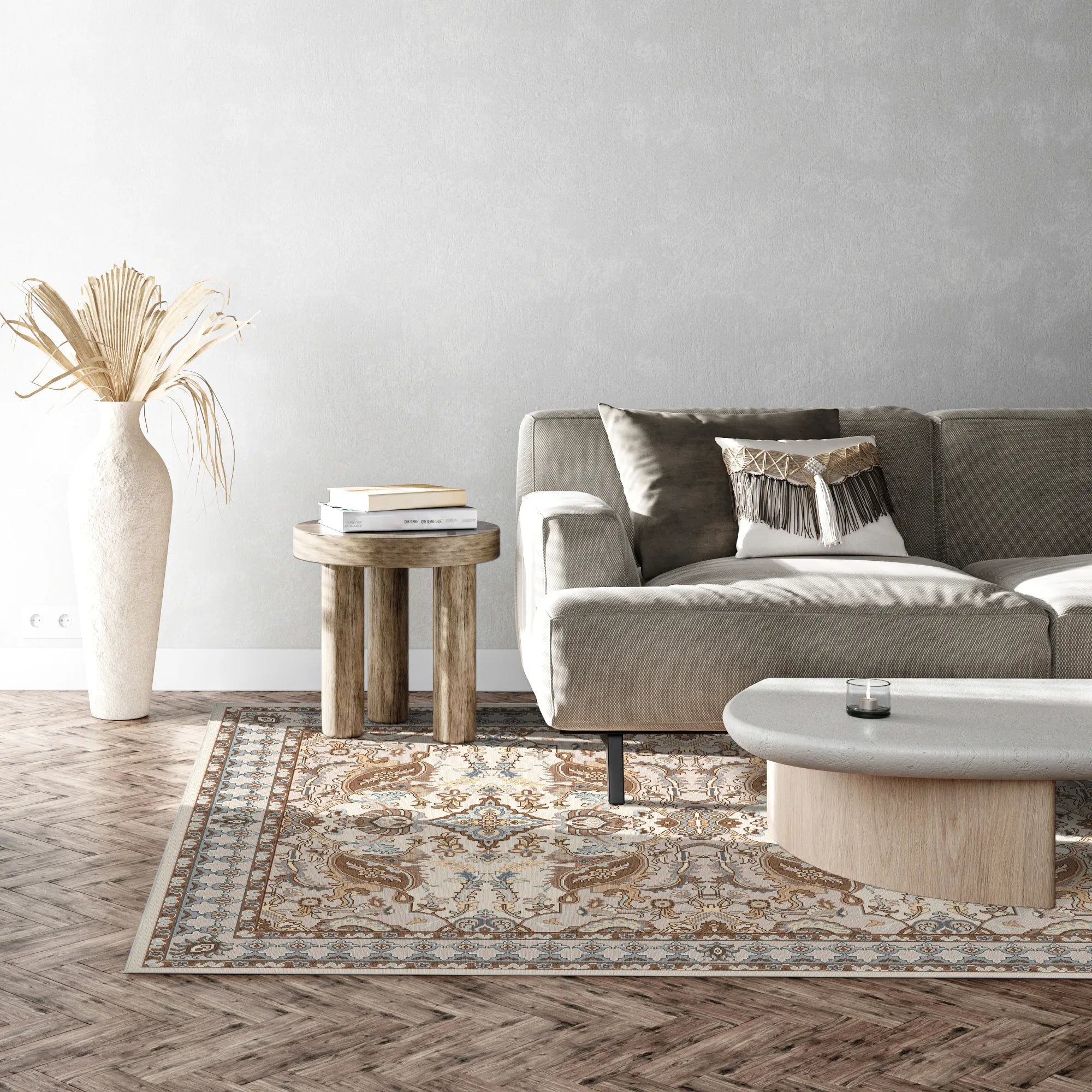 Thalia Cream Palmette Classical Rug