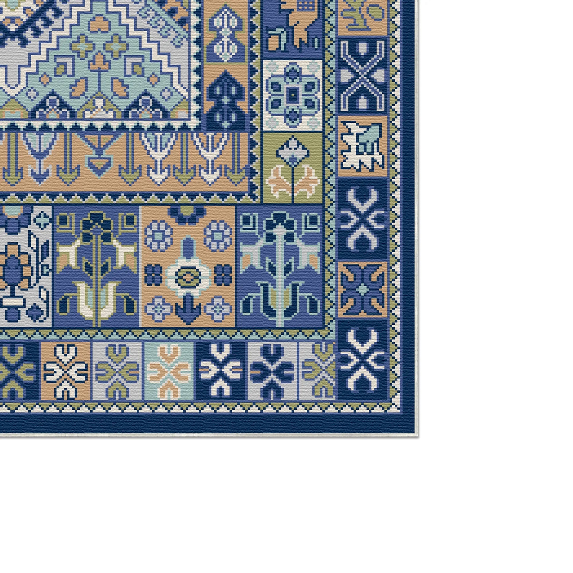 Astraea Sage Medallion Geometric Rug