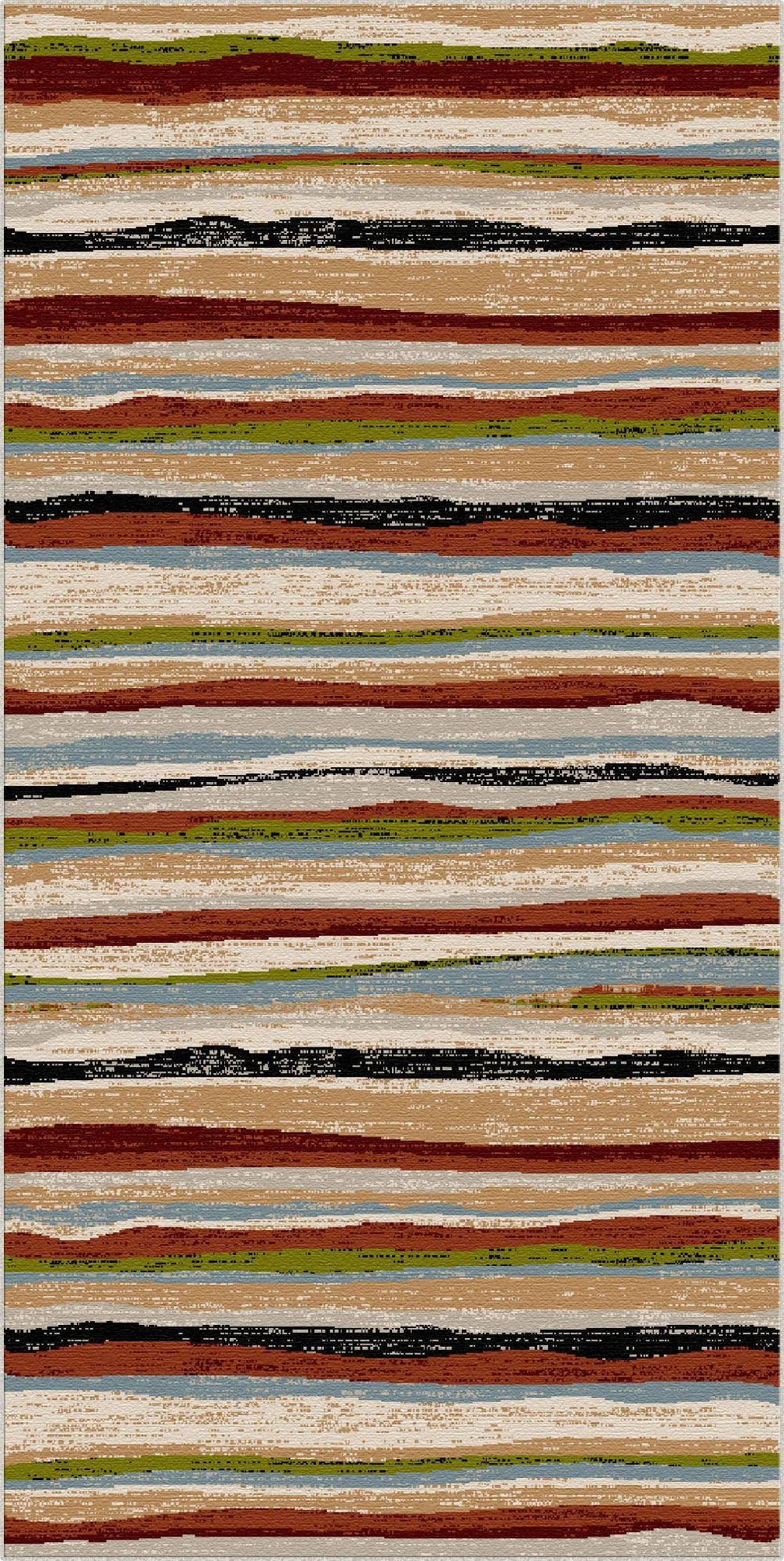 Vibrant Rustic Earth Horizon Rug