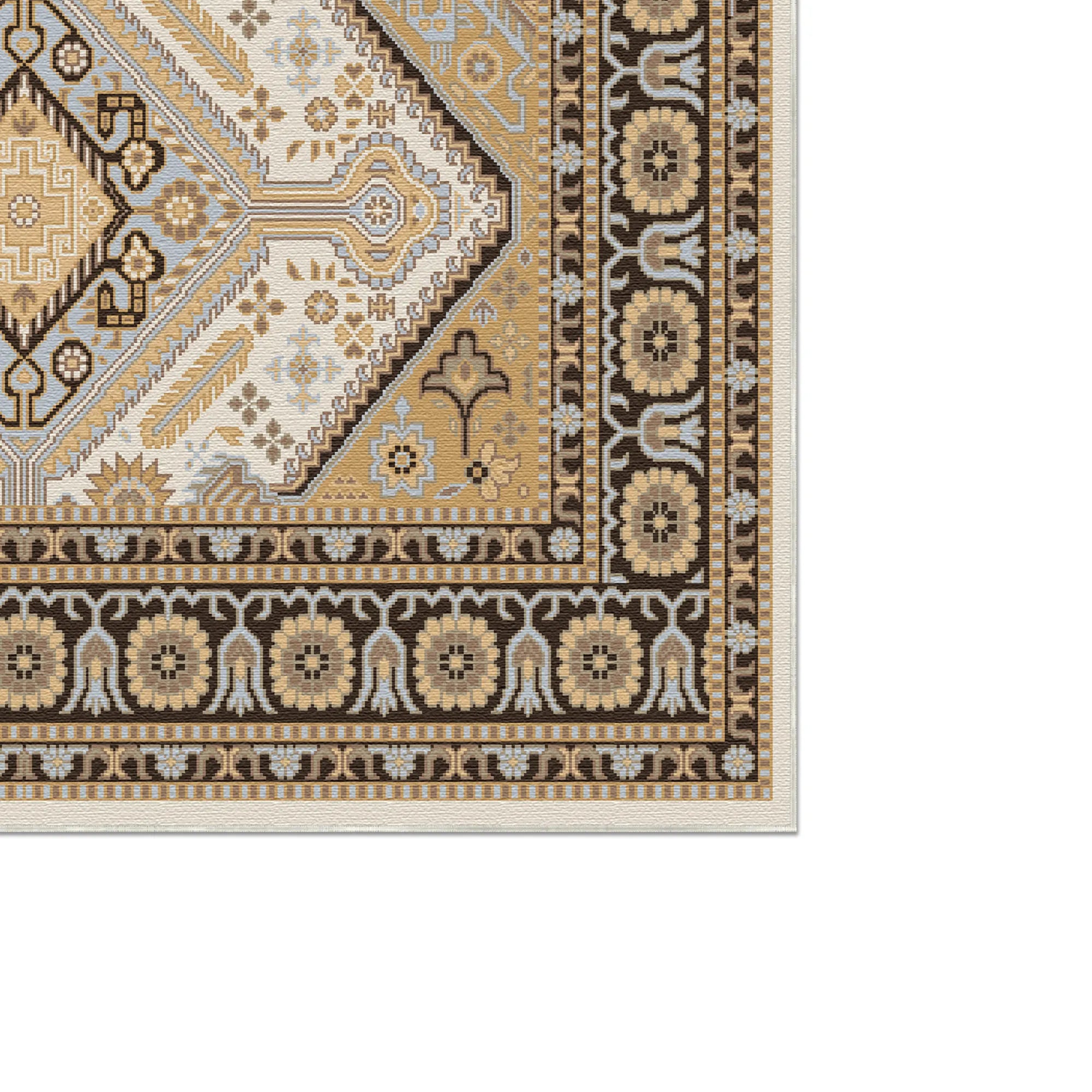 Aurelius Amber Medallion Geometric Rug