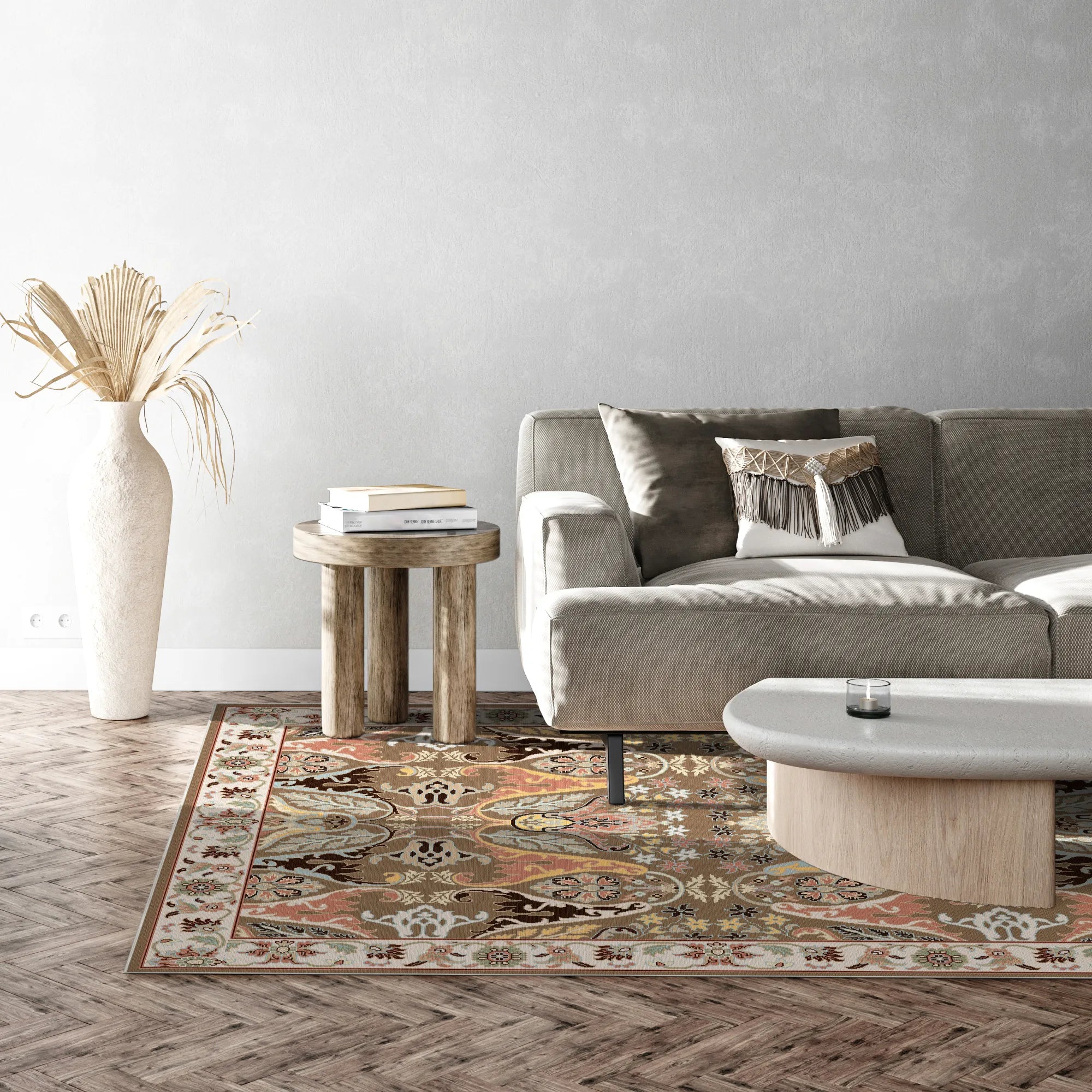 Gaia Earth Leaf Floral Rug