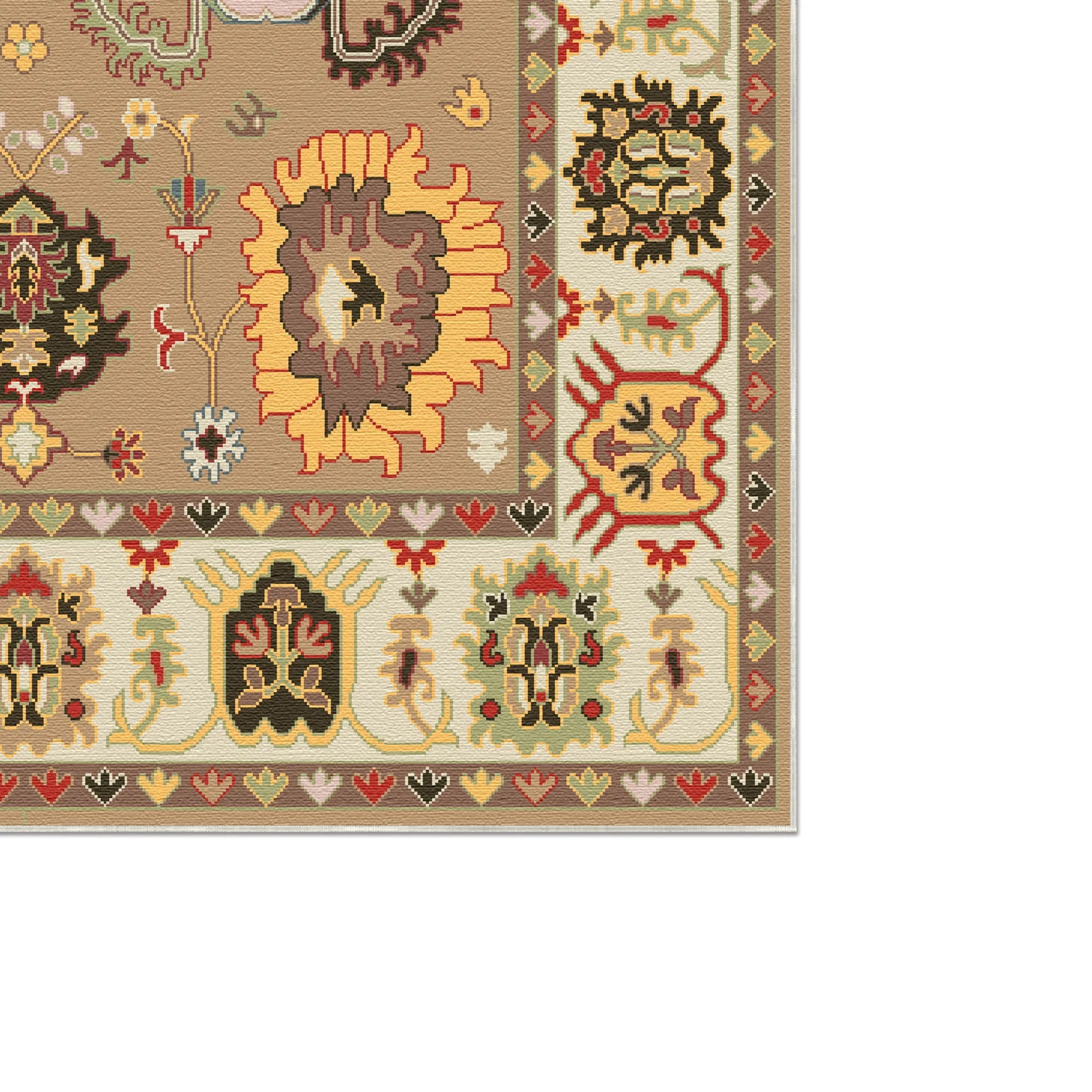 Vesta Ochre Totem Tribal Rug