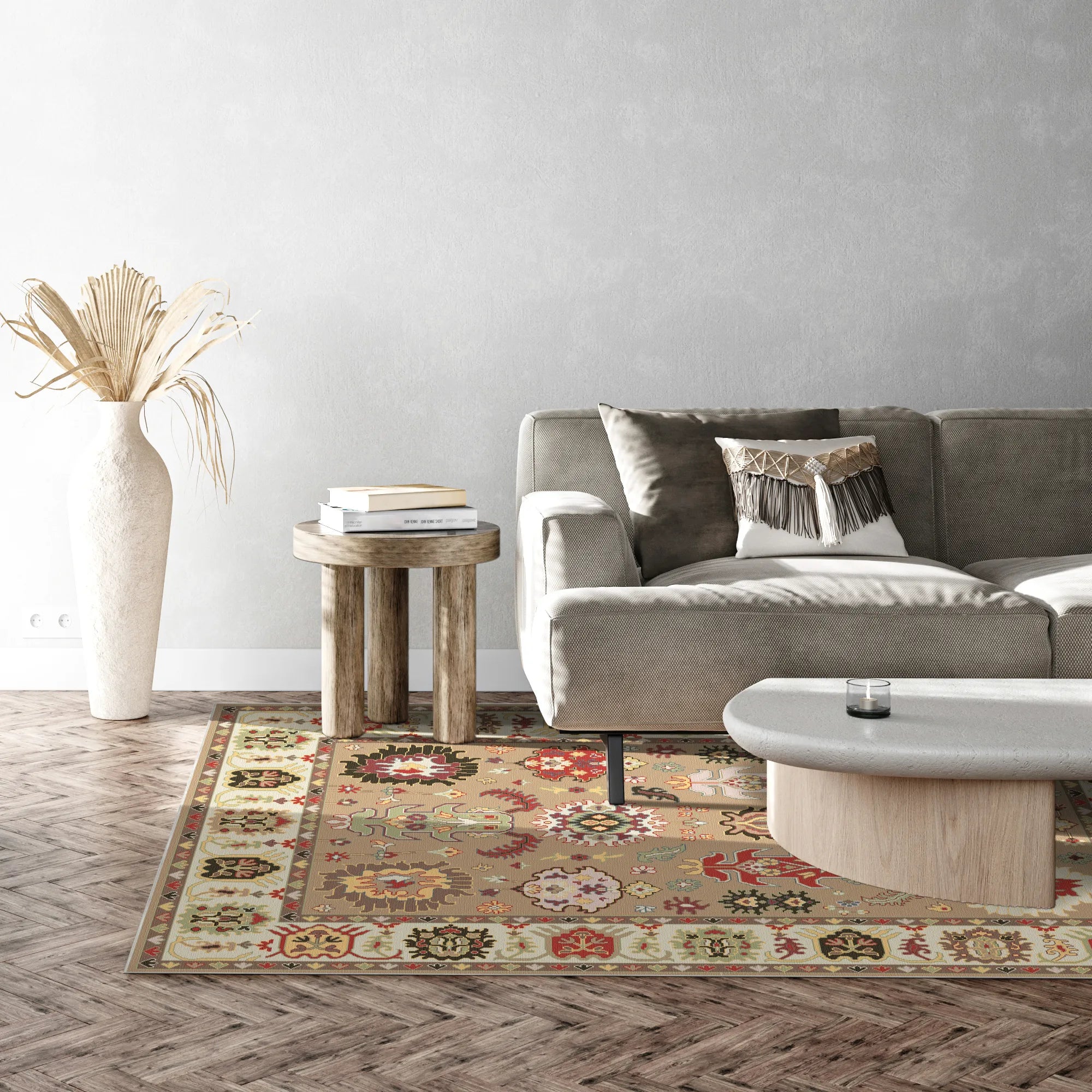 Vesta Ochre Totem Tribal Rug