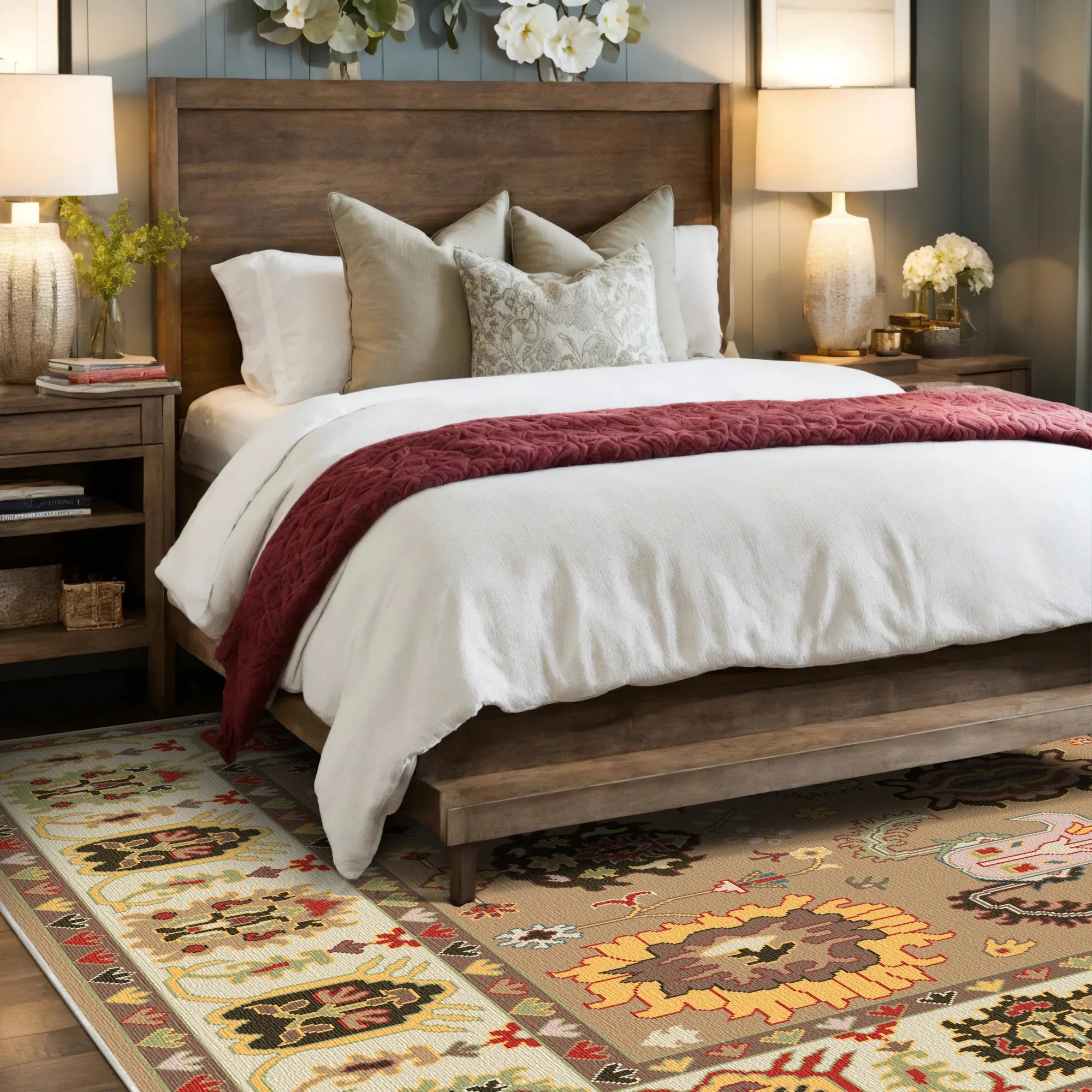 Vesta Ochre Totem Tribal Rug