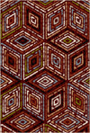 Rustic Red Tribal Diamond Rug Mystic Red