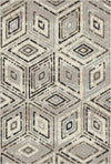 Modern Mist Geometric Diamond Rug Light Gray