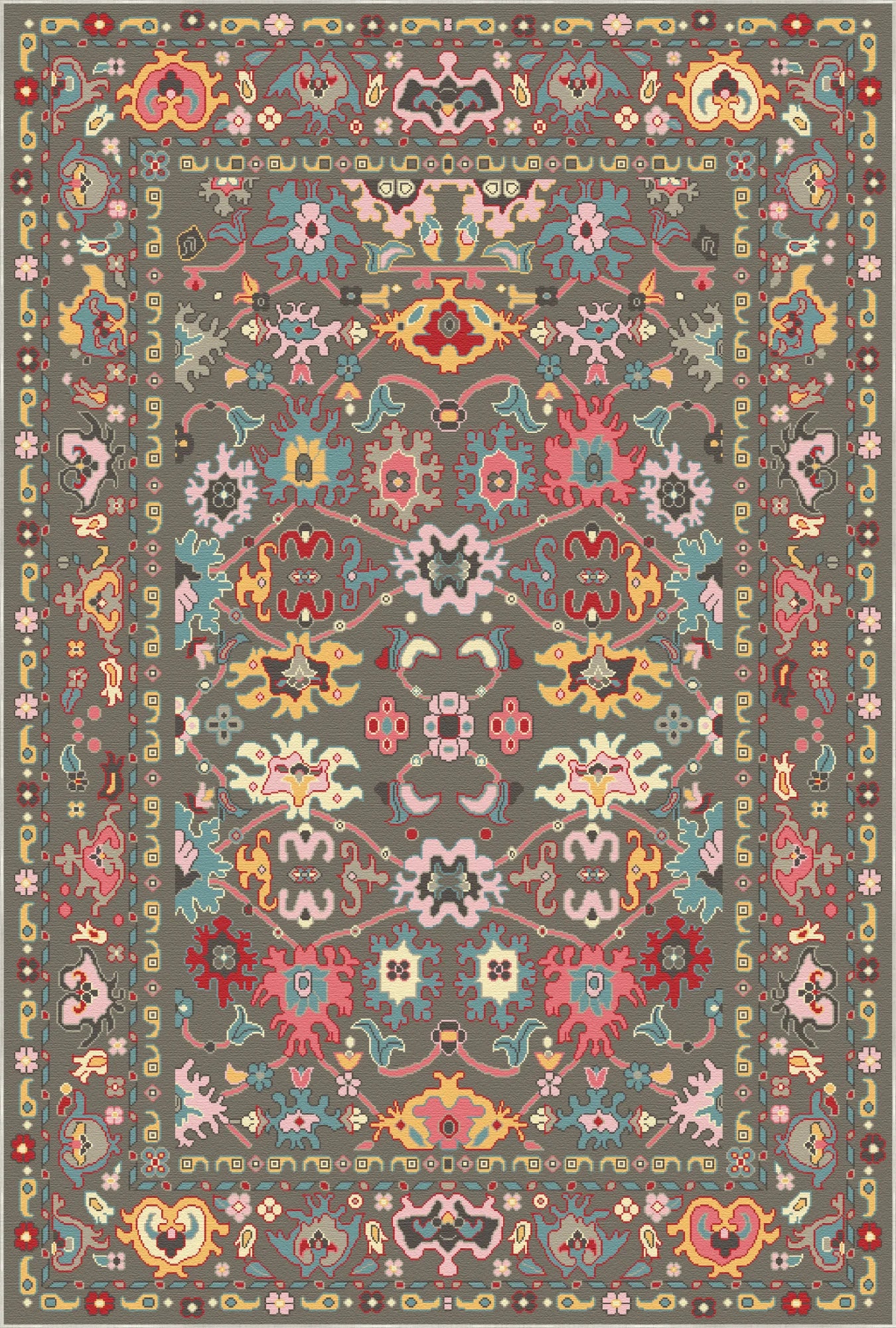 Zora Olive Fusion Tribal Rug