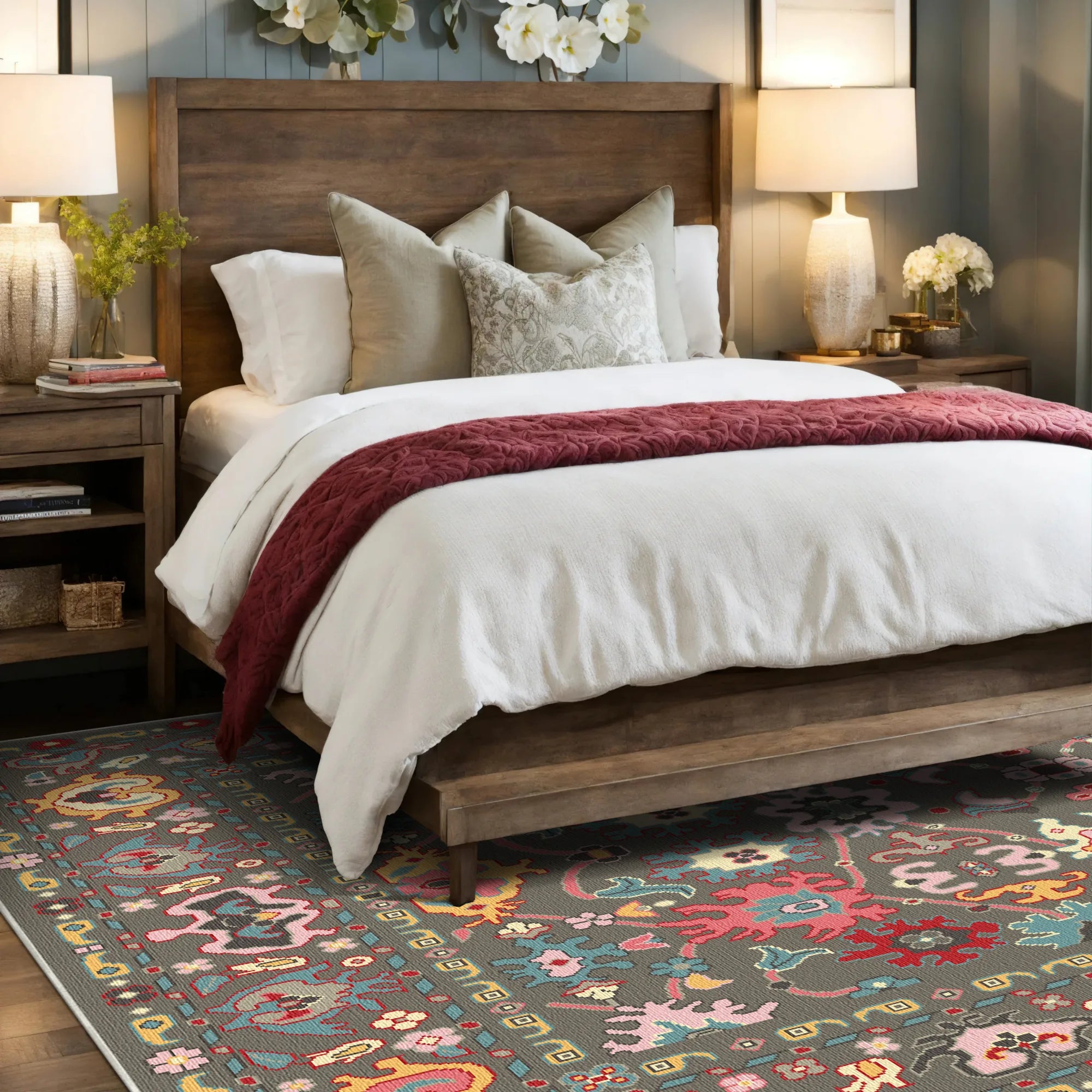 Zora Olive Fusion Tribal Rug