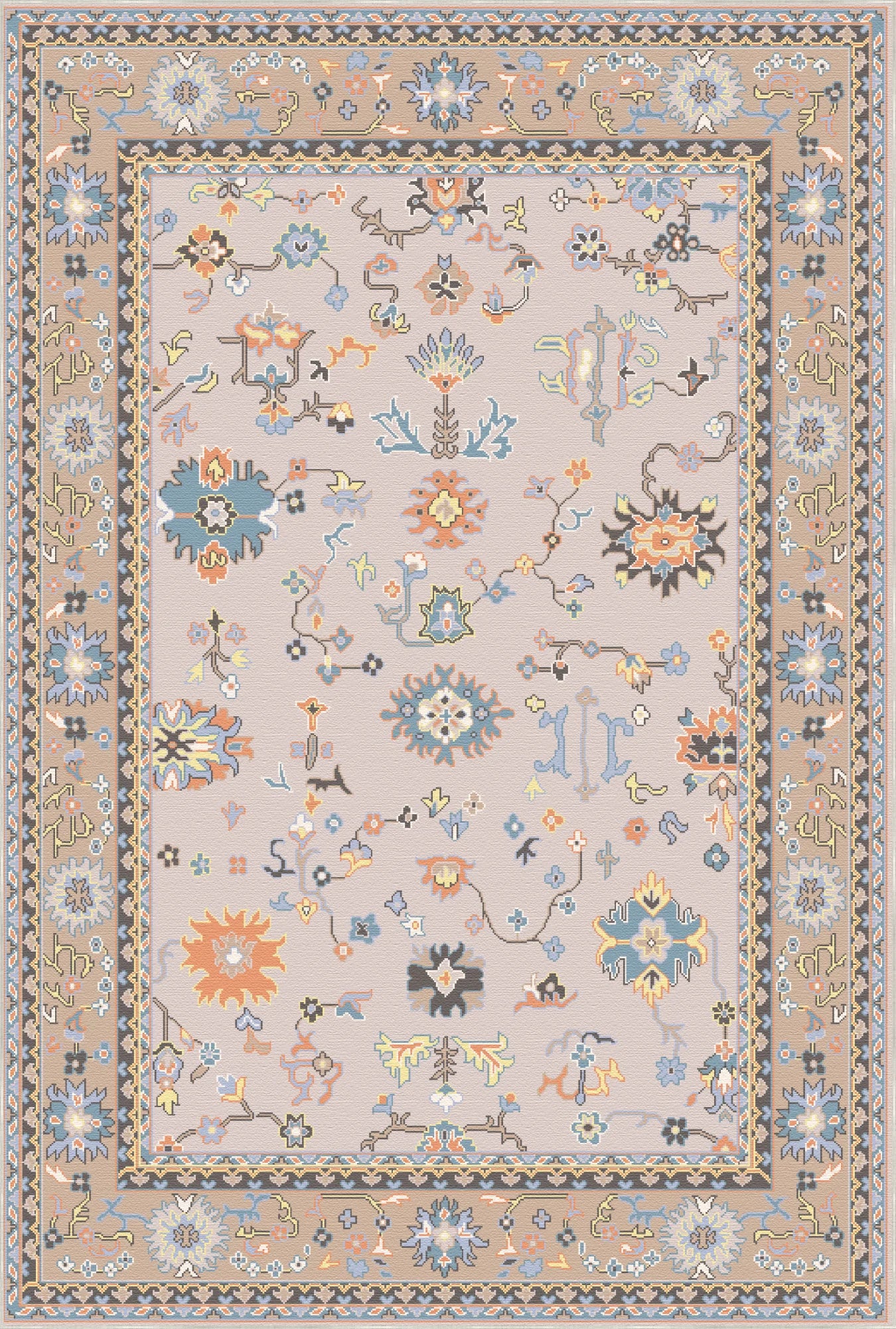 Iris Misty Meadow Floral Rug