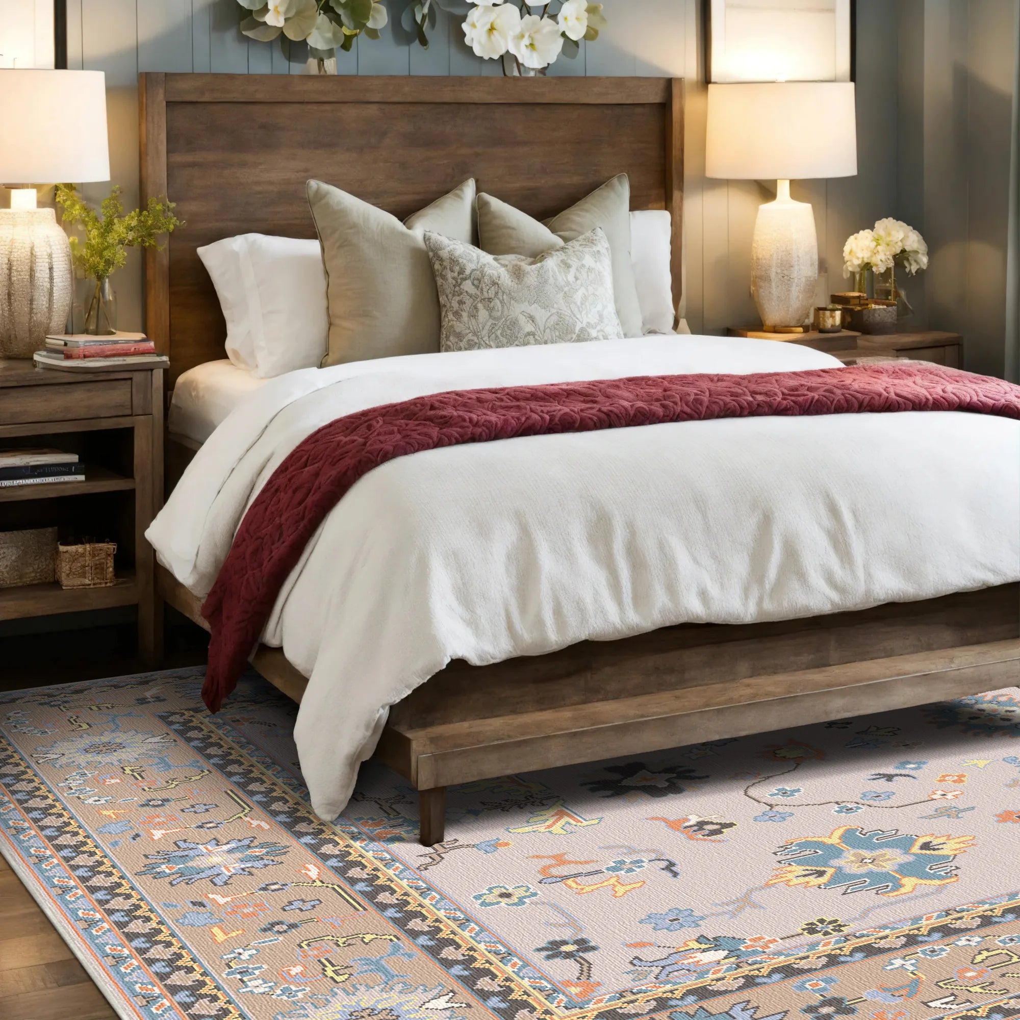 Iris Misty Meadow Floral Rug