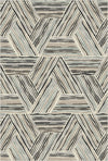 Modern Linear Geometric Triangle Rug Taupe