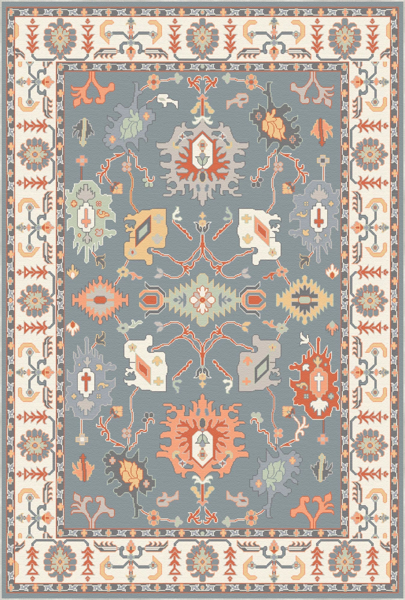 Kora Ocean Mirage Tribal Rug