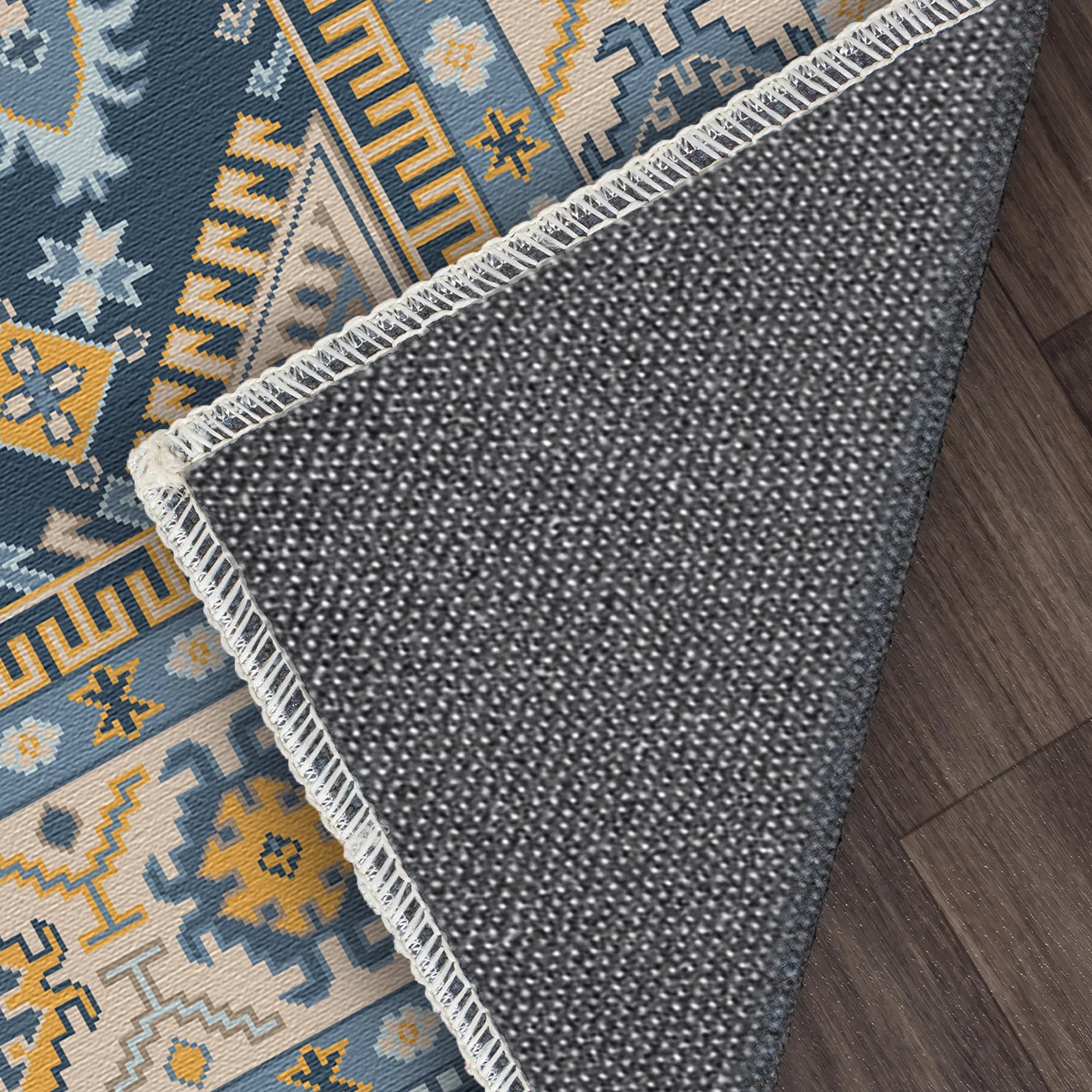 Milo Indigo Shield Geometric Rug