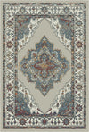 Silver Oasis Medallion Heritage Rug Silver