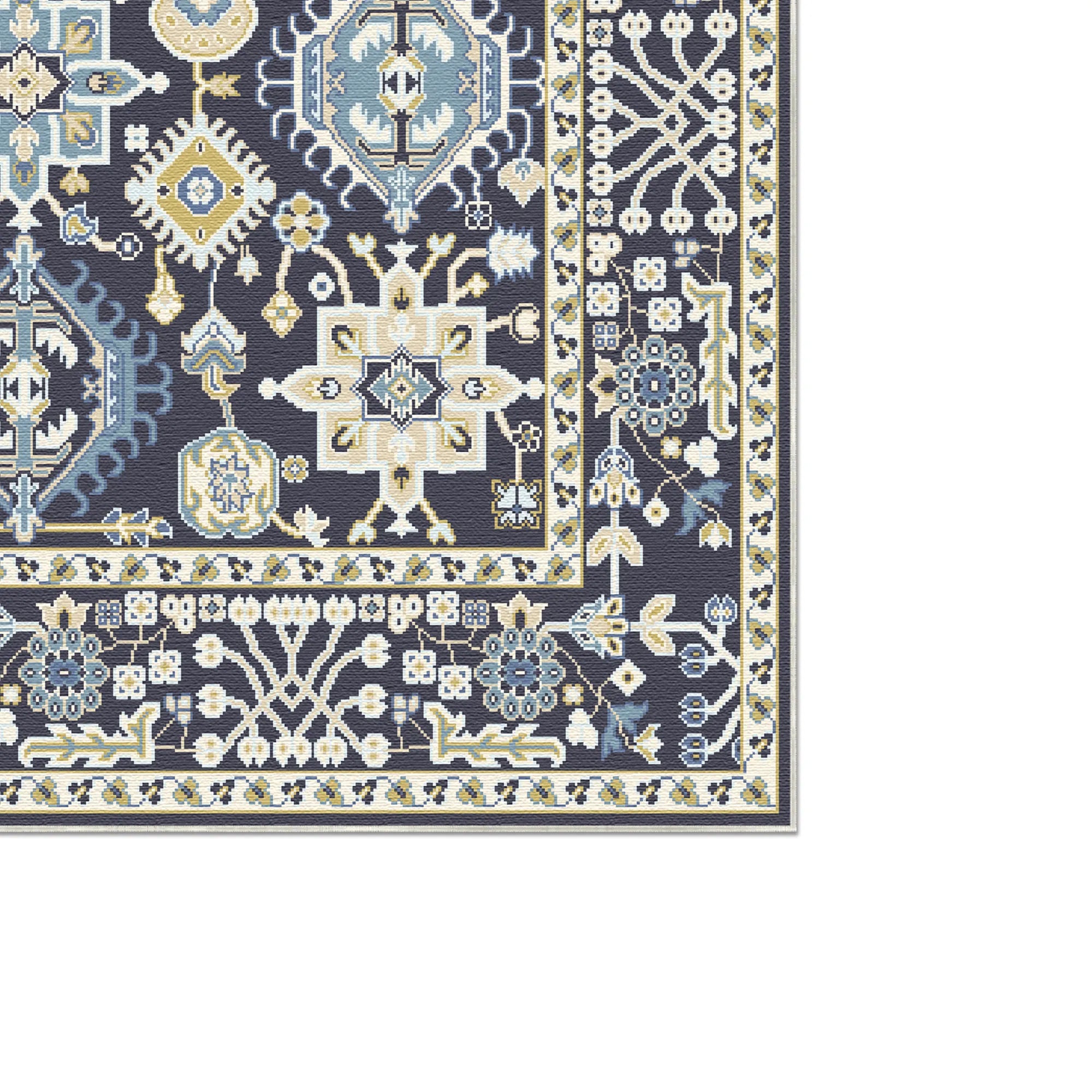 Vortex Obsidian Zenith Geometric Rug