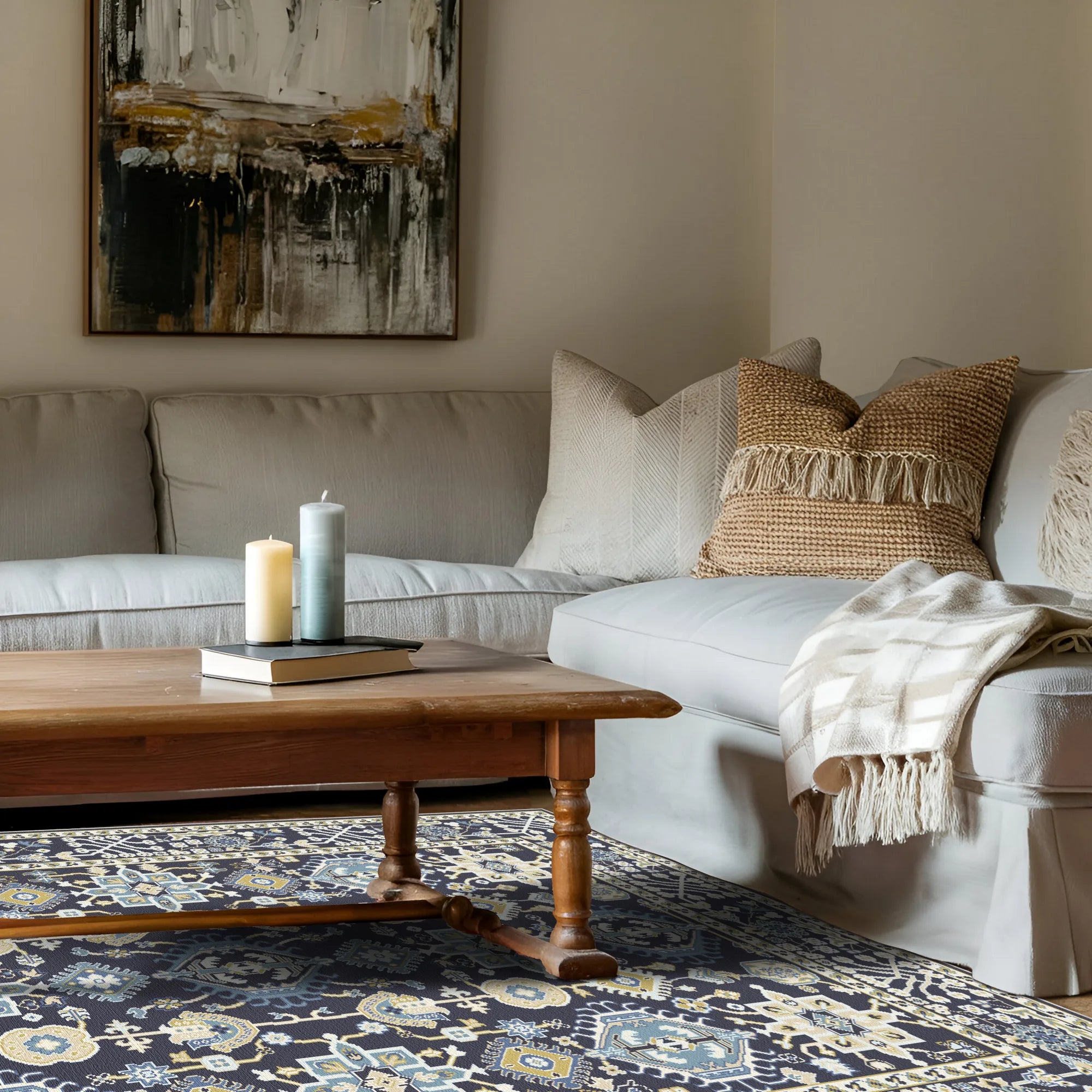 Vortex Obsidian Zenith Geometric Rug