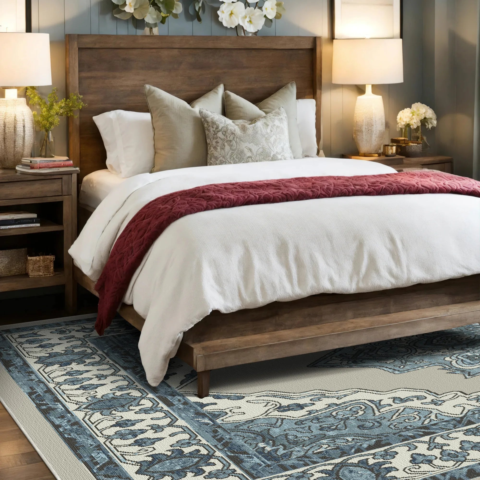 Celestial Nomad Medallion Washable Rug