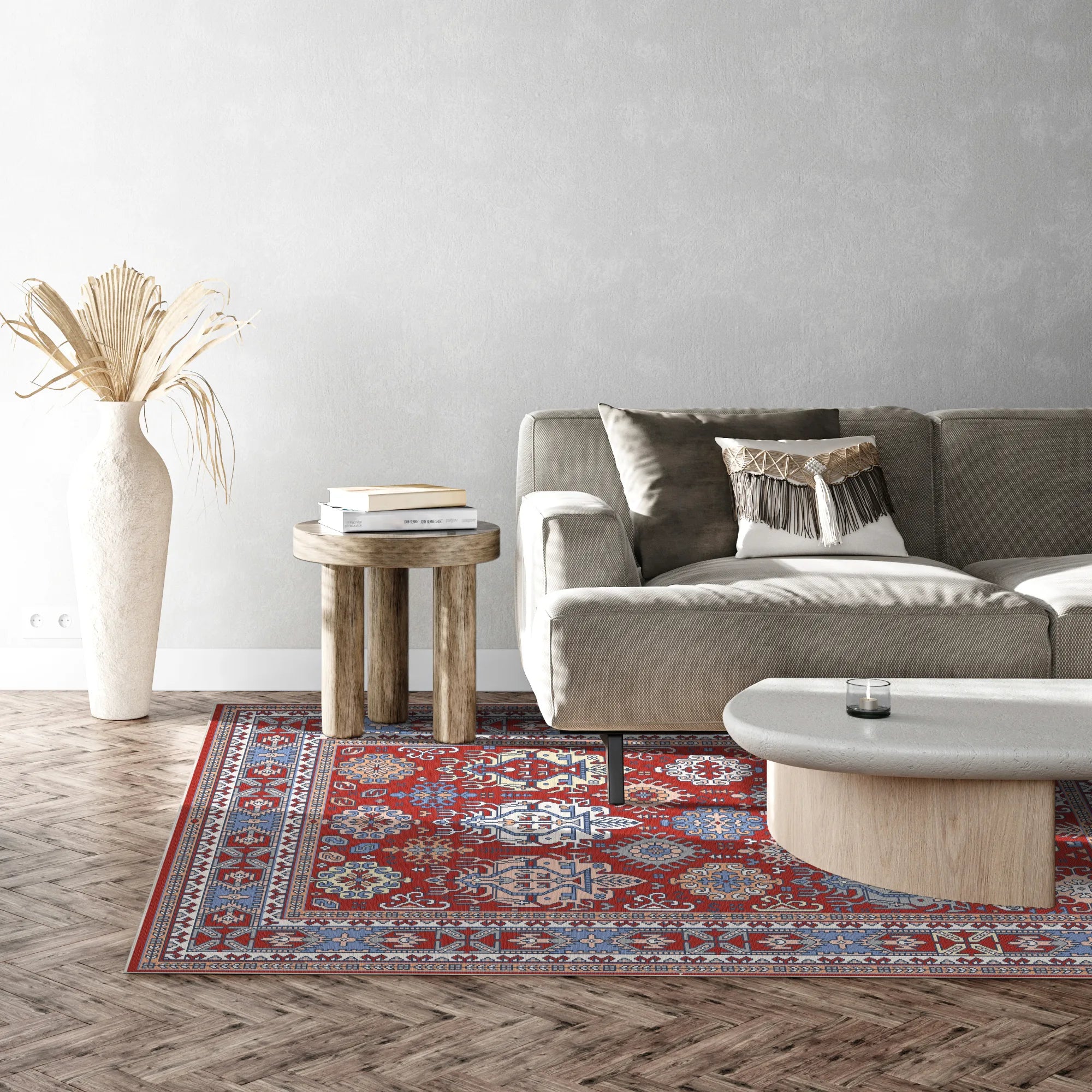 Zora Terracotta Totem Tribal Rug