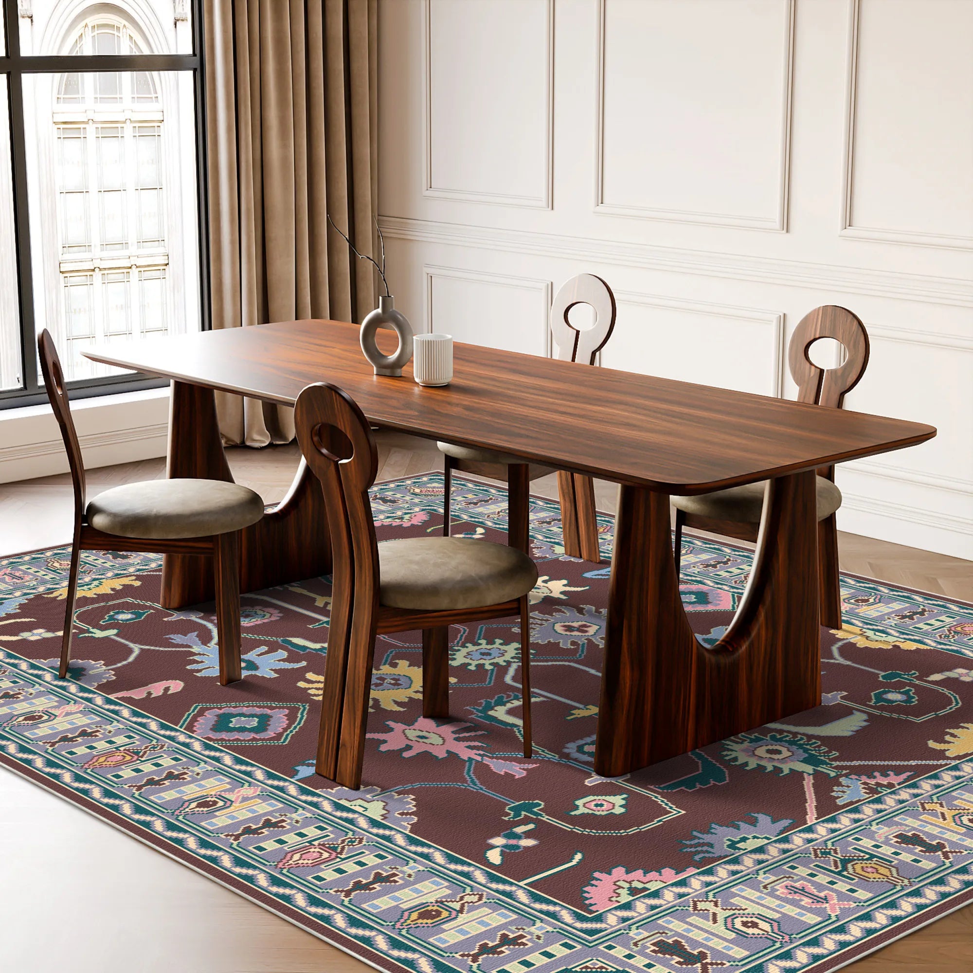 Vortex Plum Mystic Totem Rug