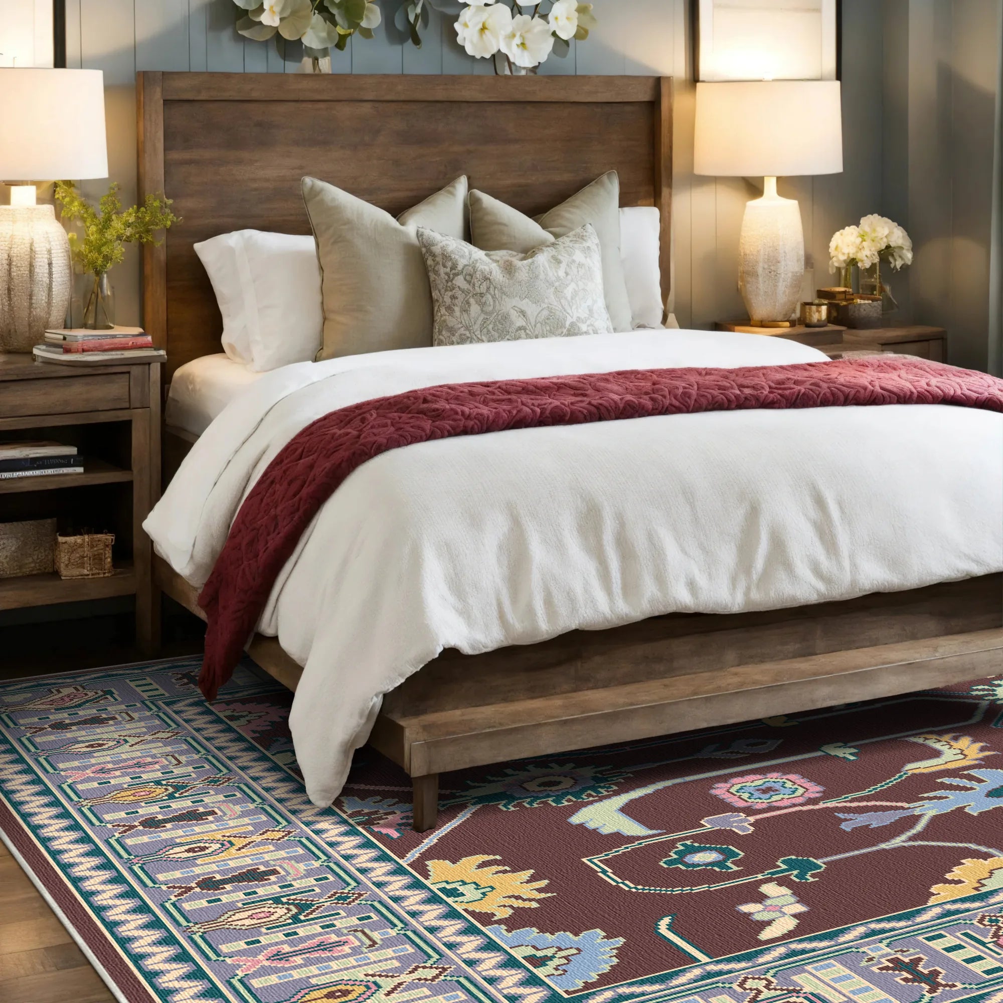 Vortex Plum Mystic Totem Rug