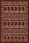 Canyon Clay Geometric Washable Rug Mystic Red