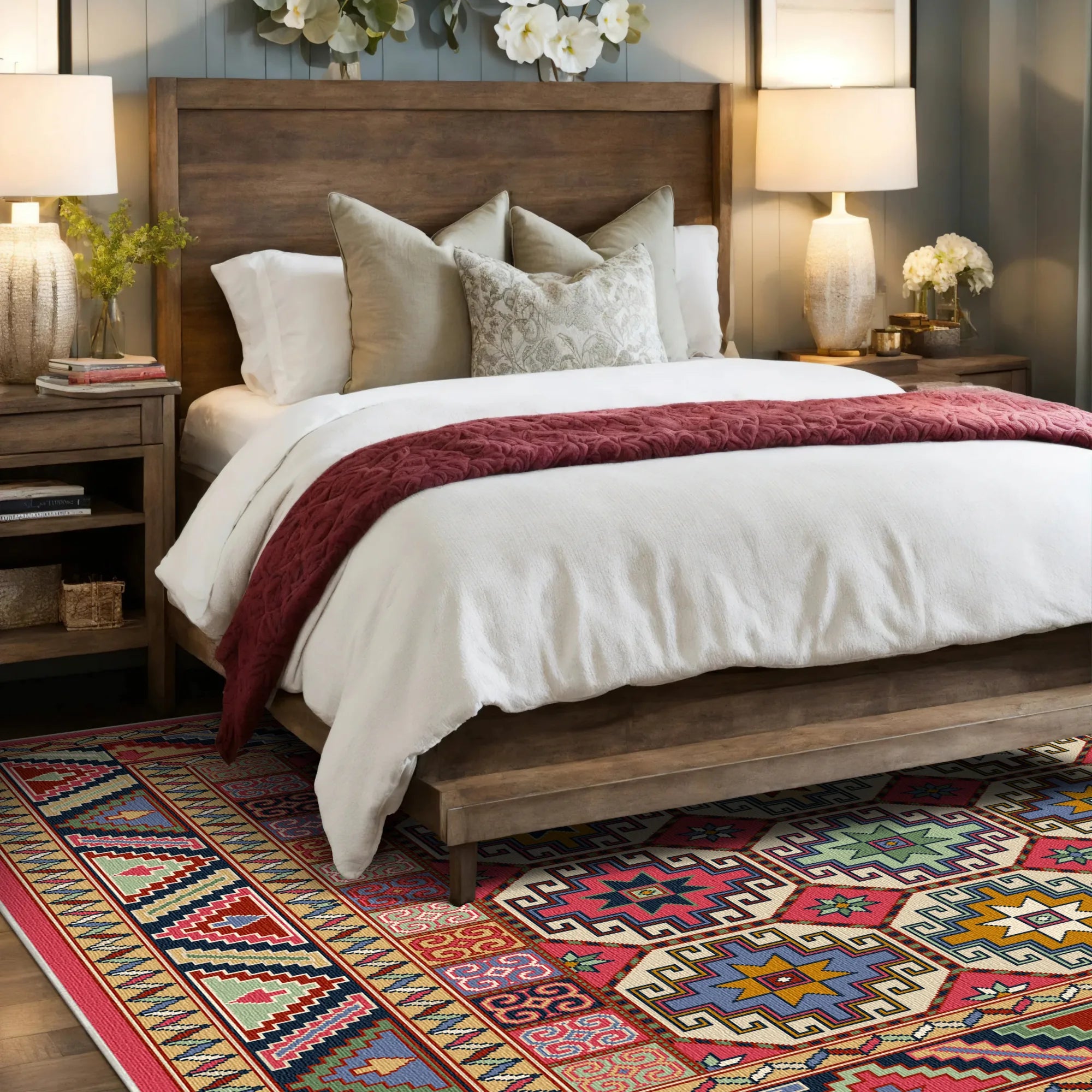 Nova Rose Mosaic Geometric Rug