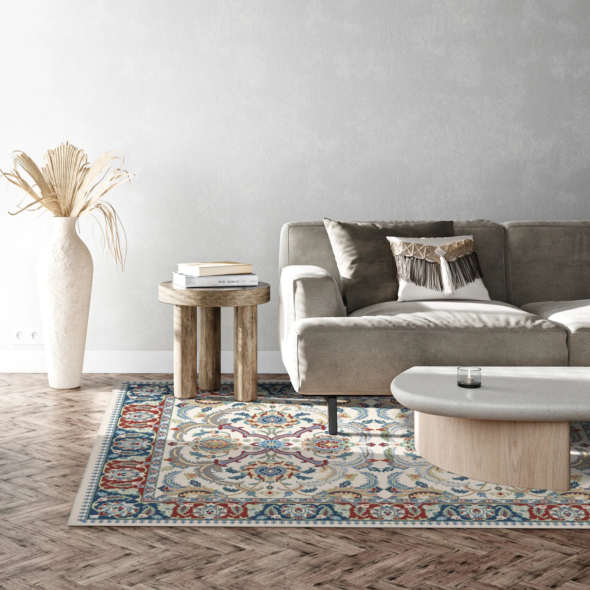 Lira Ivory Palace Garden Rug