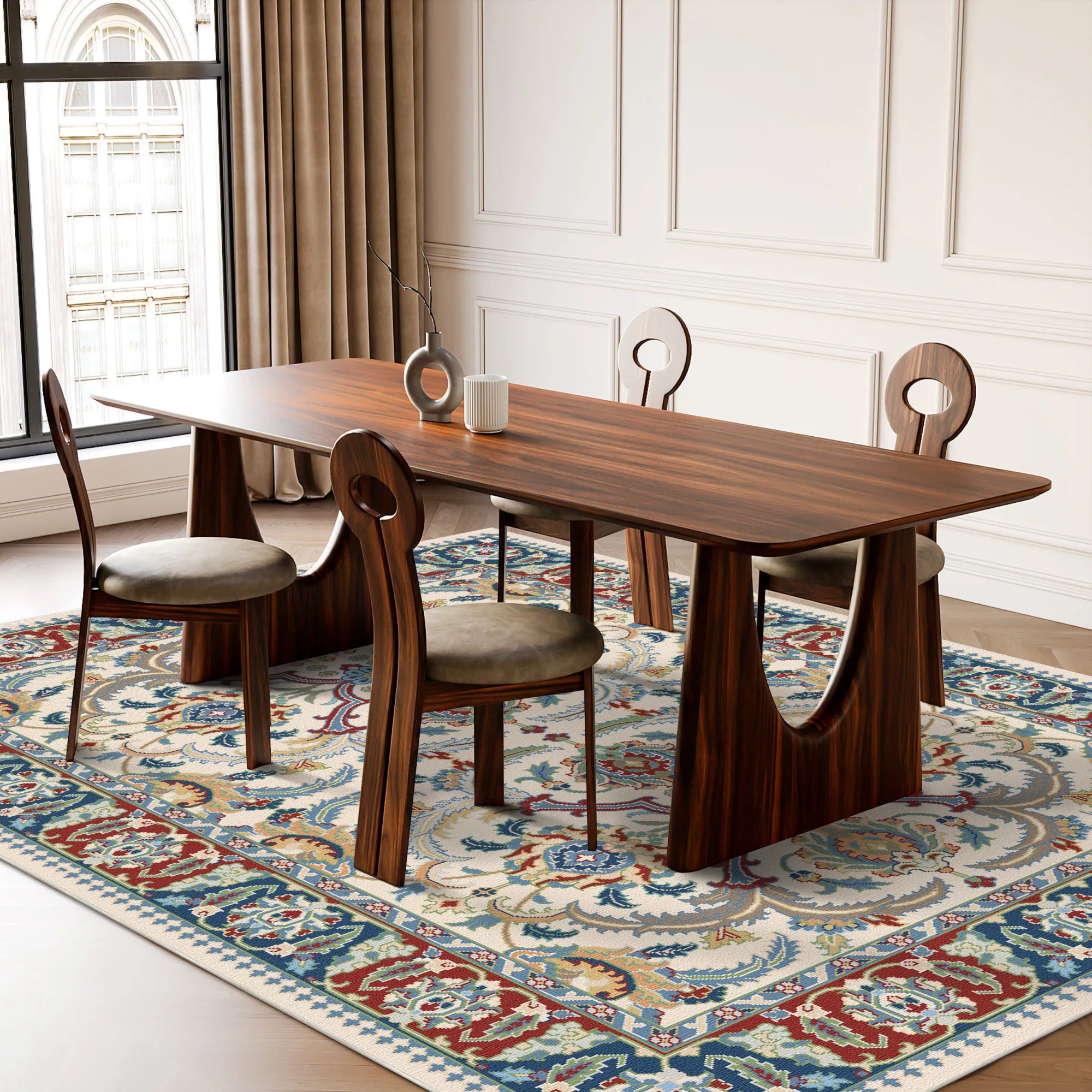 Lira Ivory Palace Garden Rug