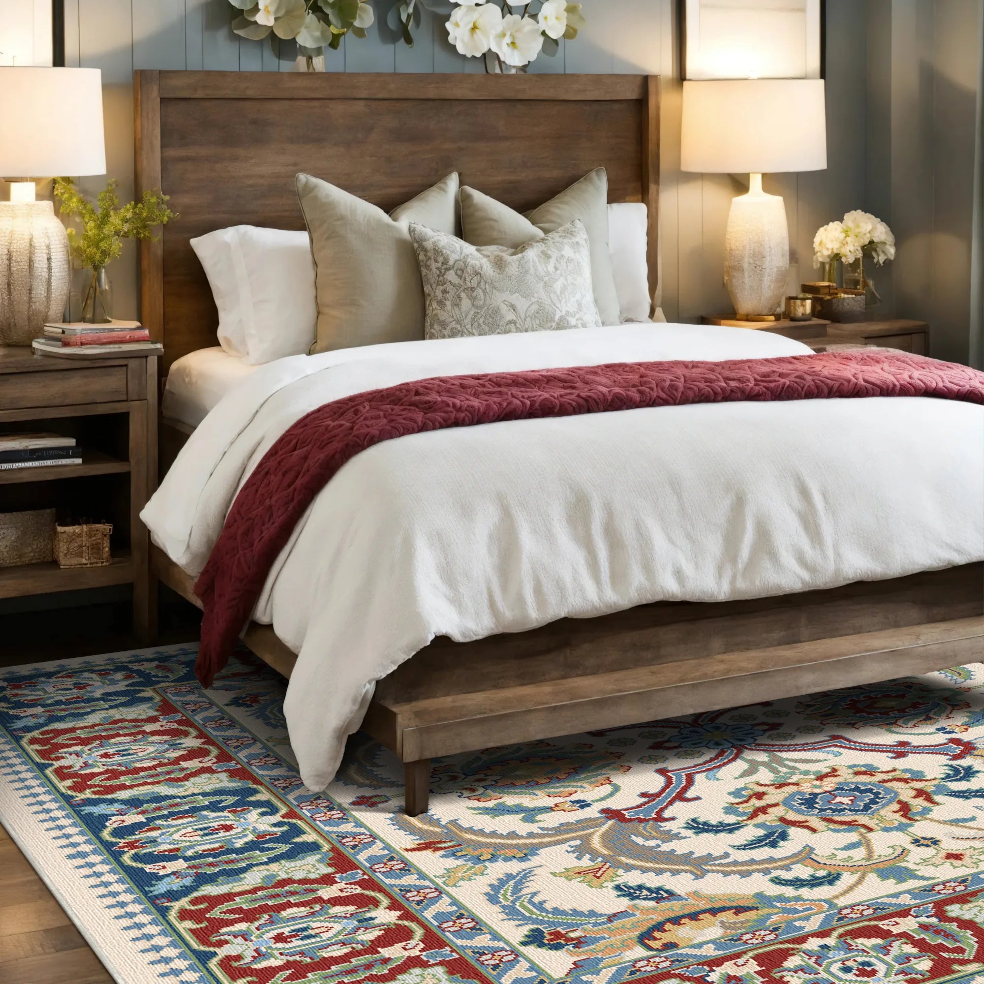 Lira Ivory Palace Garden Rug