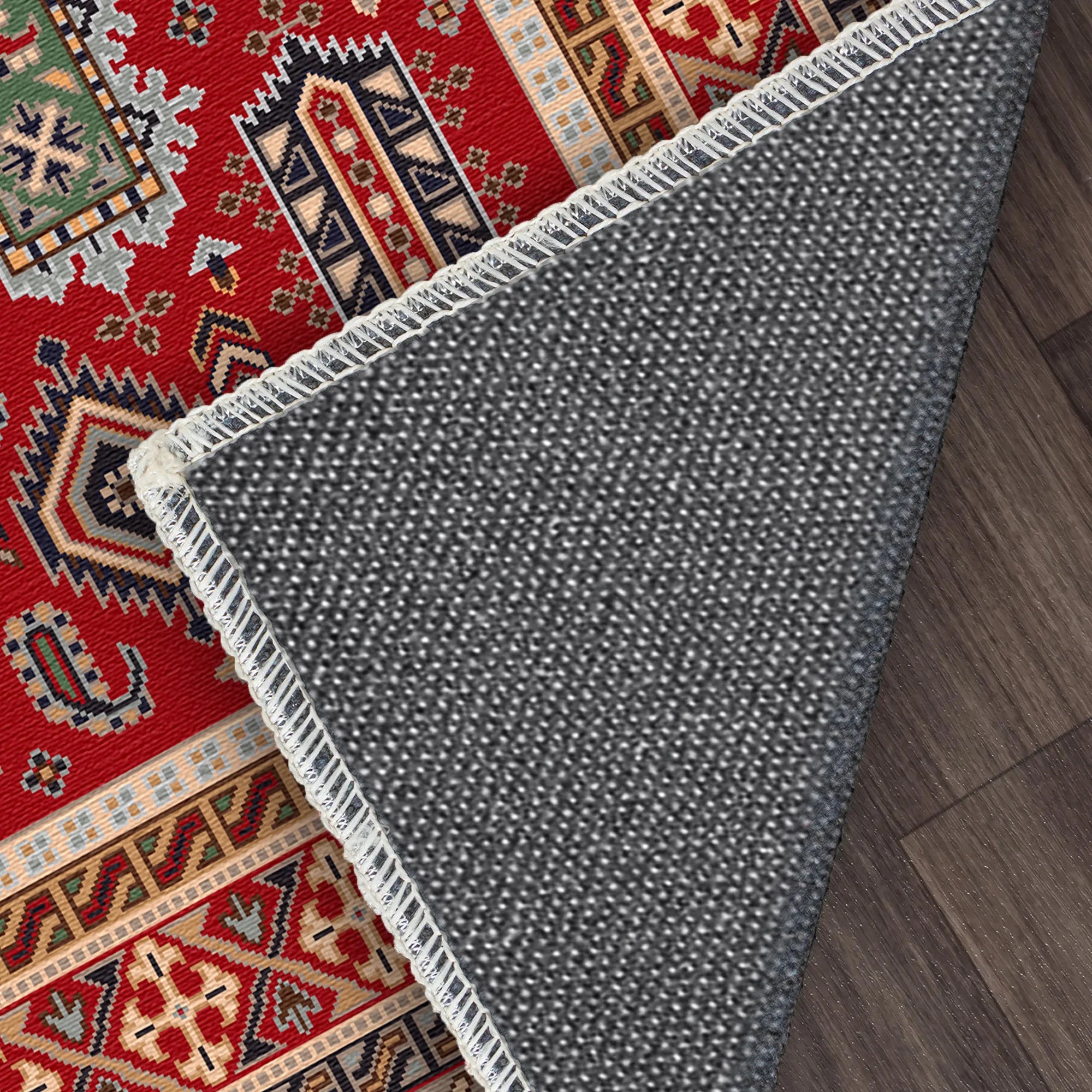 Kora Scarlet Nomad Geometric Rug