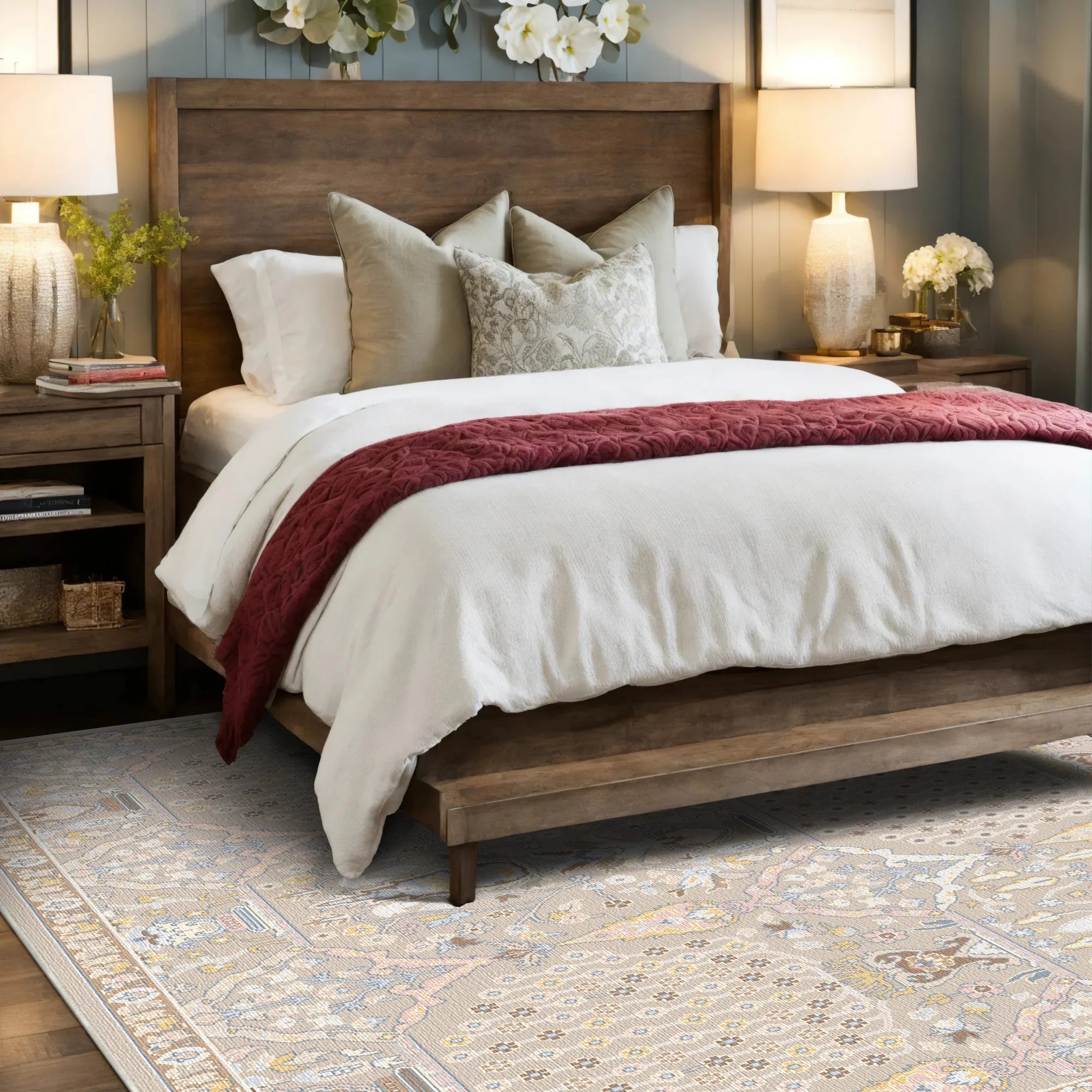 Alya Pearl Bouquet Transitional Rug