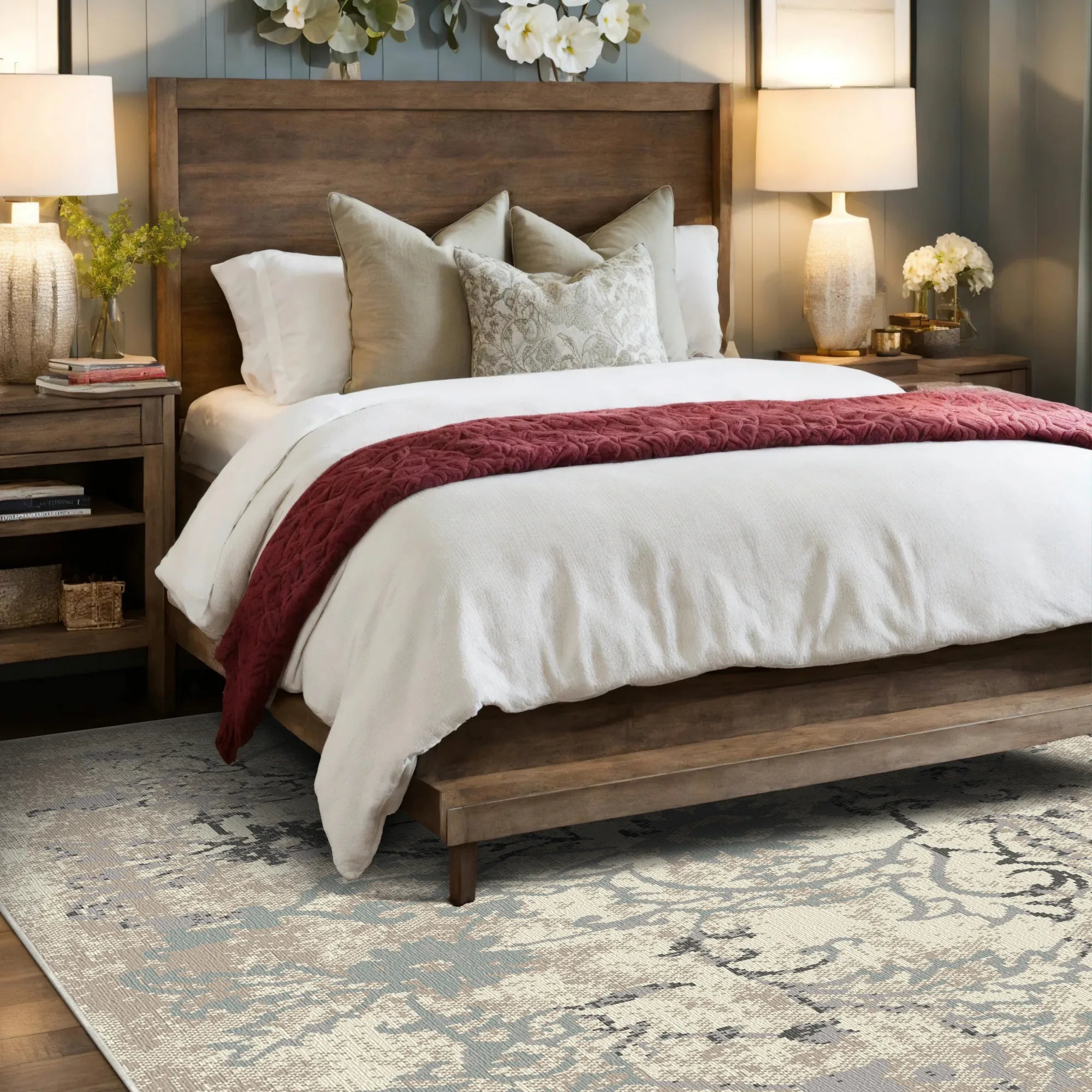 Alabaster Dream Vintage Washable Rug