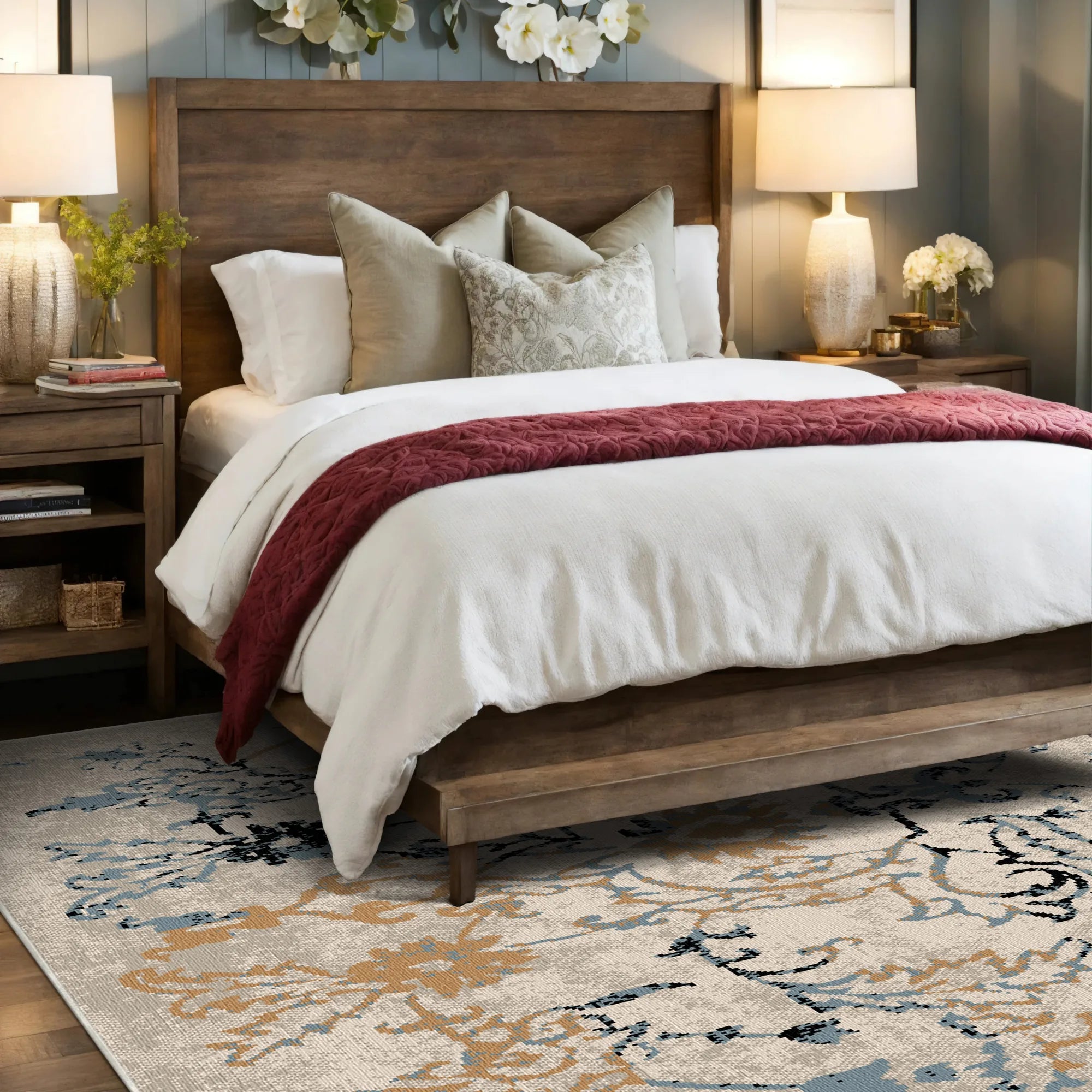 Gilded Sky Distressed Washable Rug