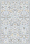 Elora Glacial Cipher Abstract Rug Silver