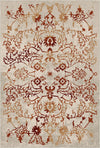 Terra Bloom Distressed Washable Rug Rust