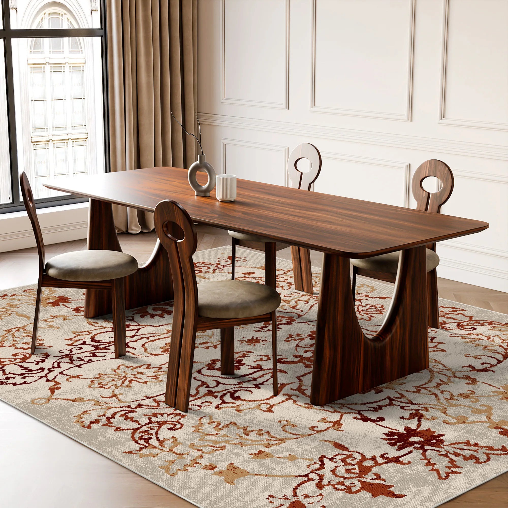 Terra Bloom Distressed Washable Rug